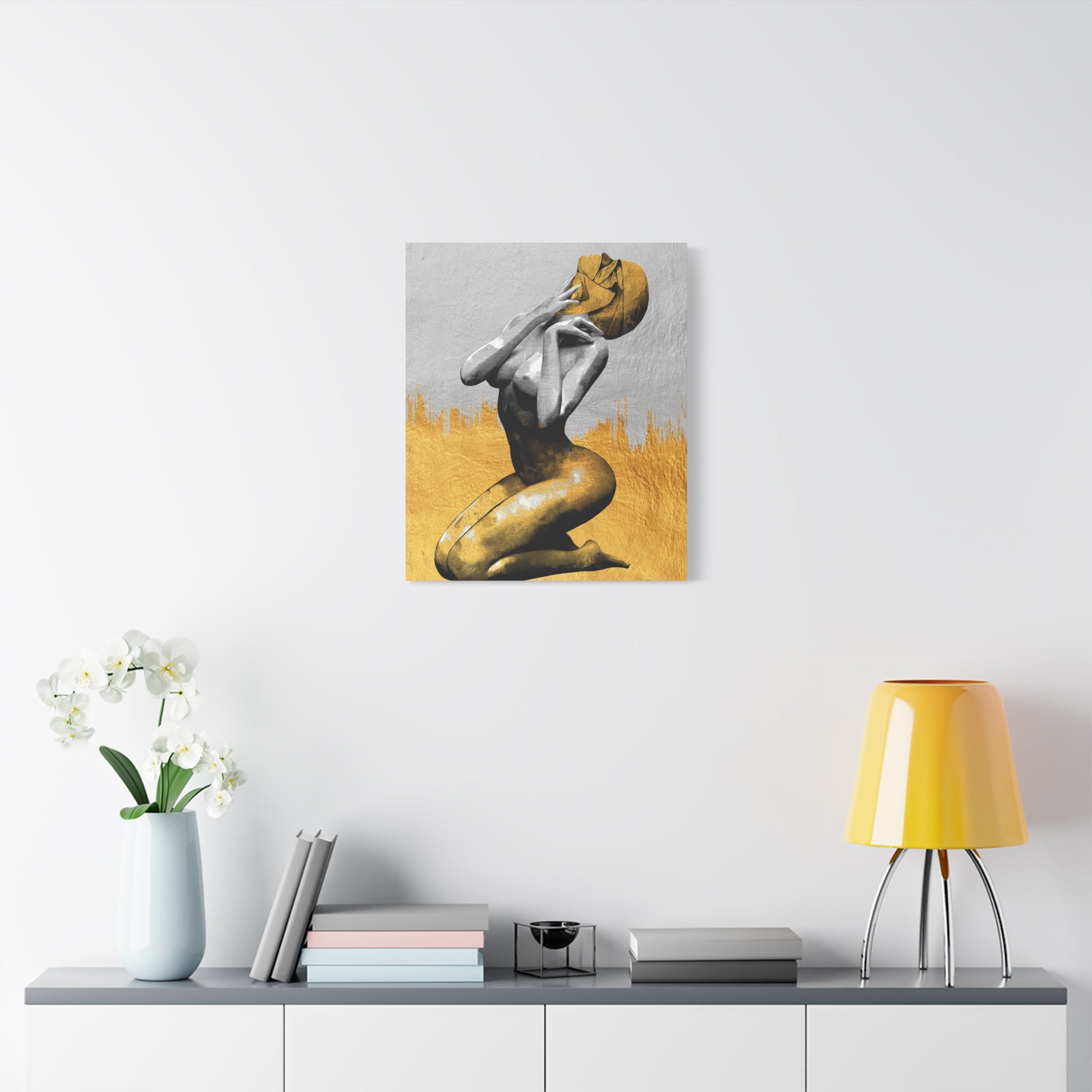 canvas-print-modern-art-nude-art-golden-decor-stretched-matte-canvas-wall-art-for-living-room-alternative-art-print-artwork