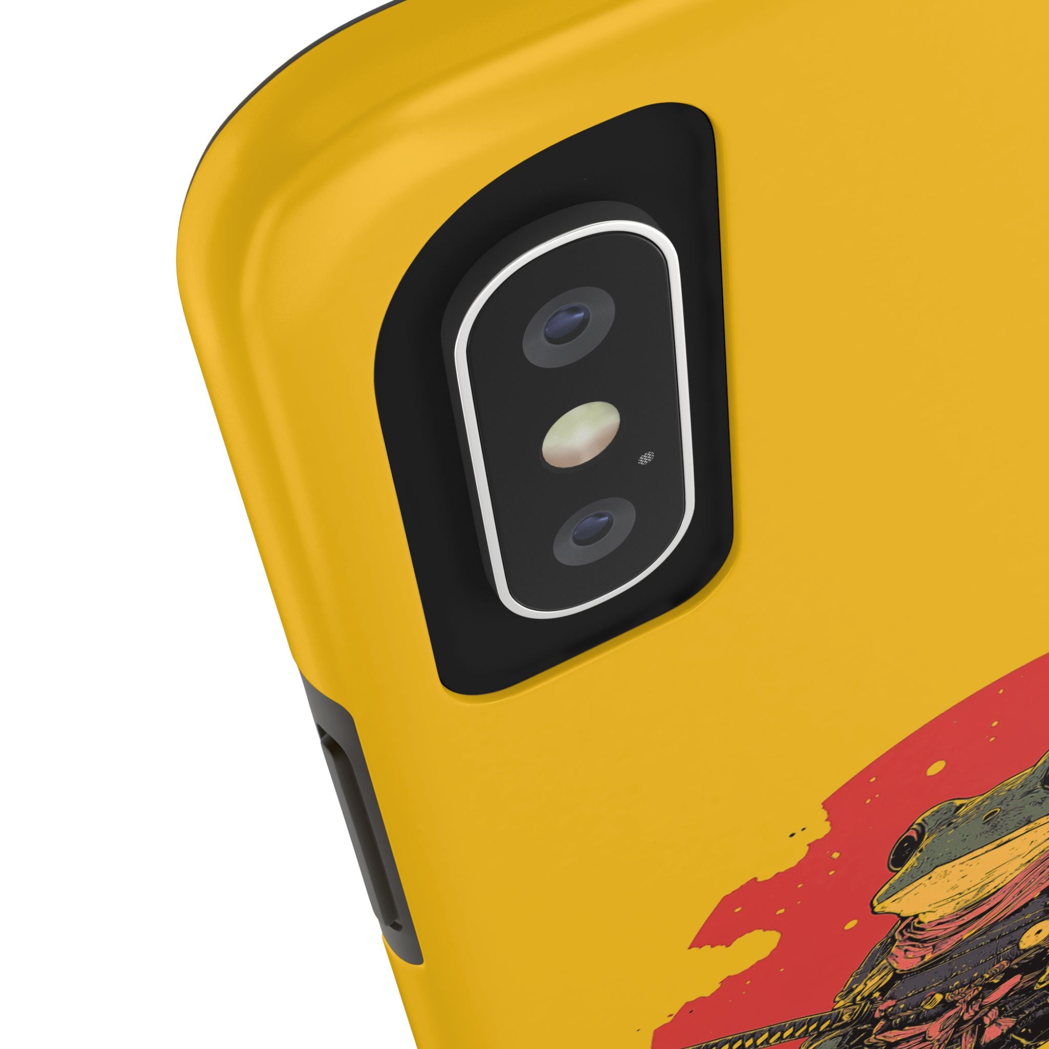 retro-vintage-ninja-frog-iphone-tough-case-red-sun-japanese-samurai-frog-design-ninja-warrior-yellow-iphone-hard-cover
