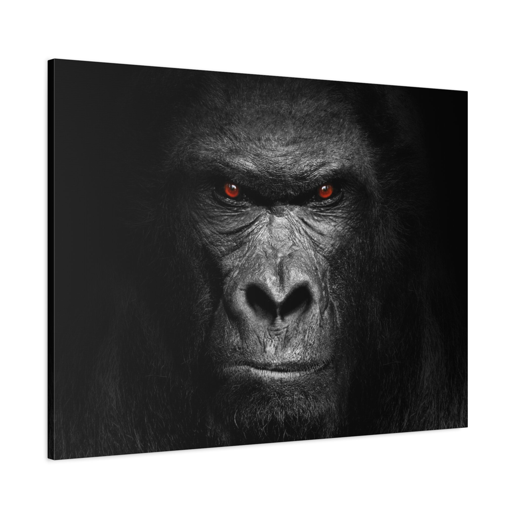 canvas-print-gorilla-face-wall-art-black-and-white-animal-decor-stretched-matte-canvas-wildlife-artwork-jungle-theme-room