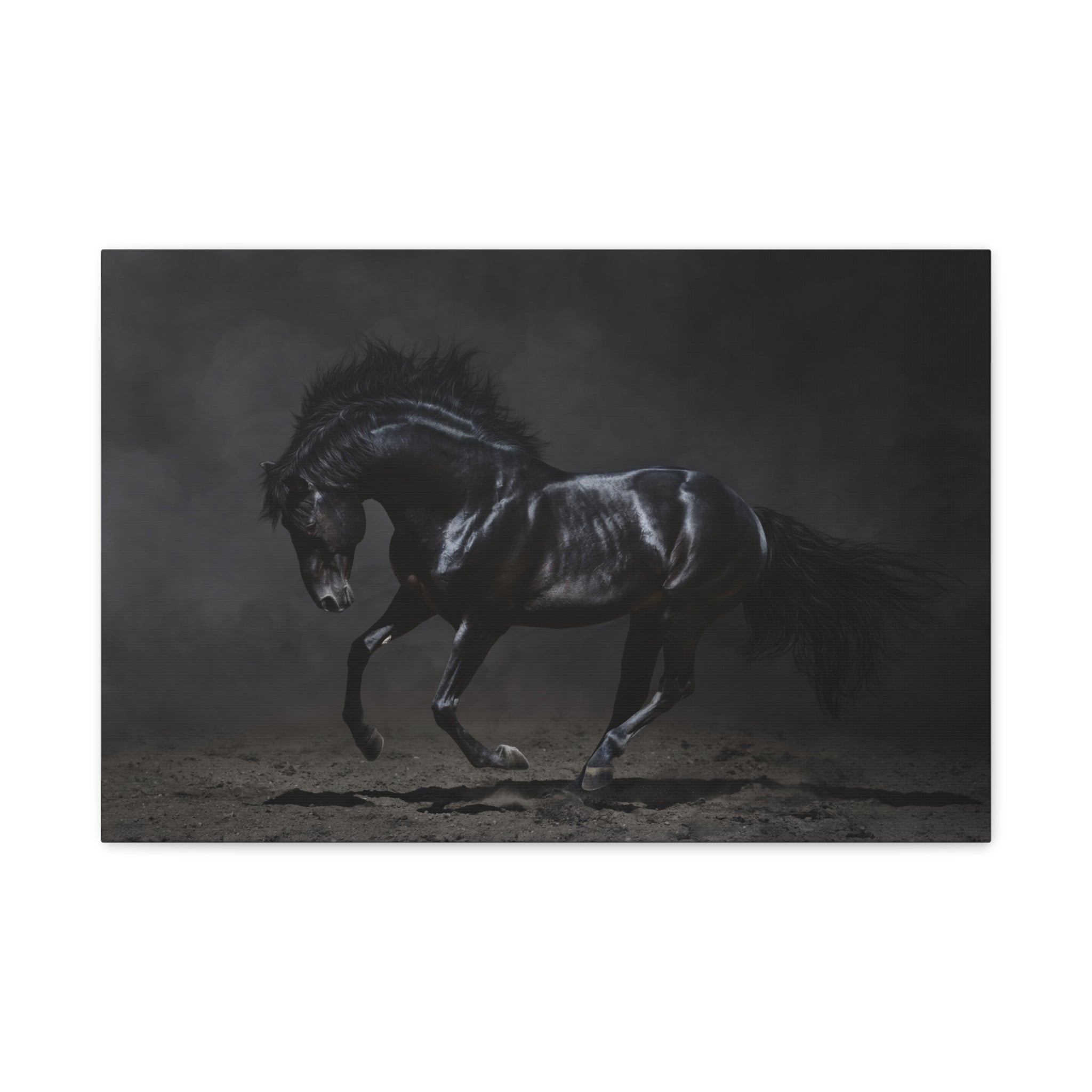 canvas-print-majestic-black-horse-wall-art-for-horse-lovers-farmhouse-decor-stretched-horse-painting-horse-print-wall-decor