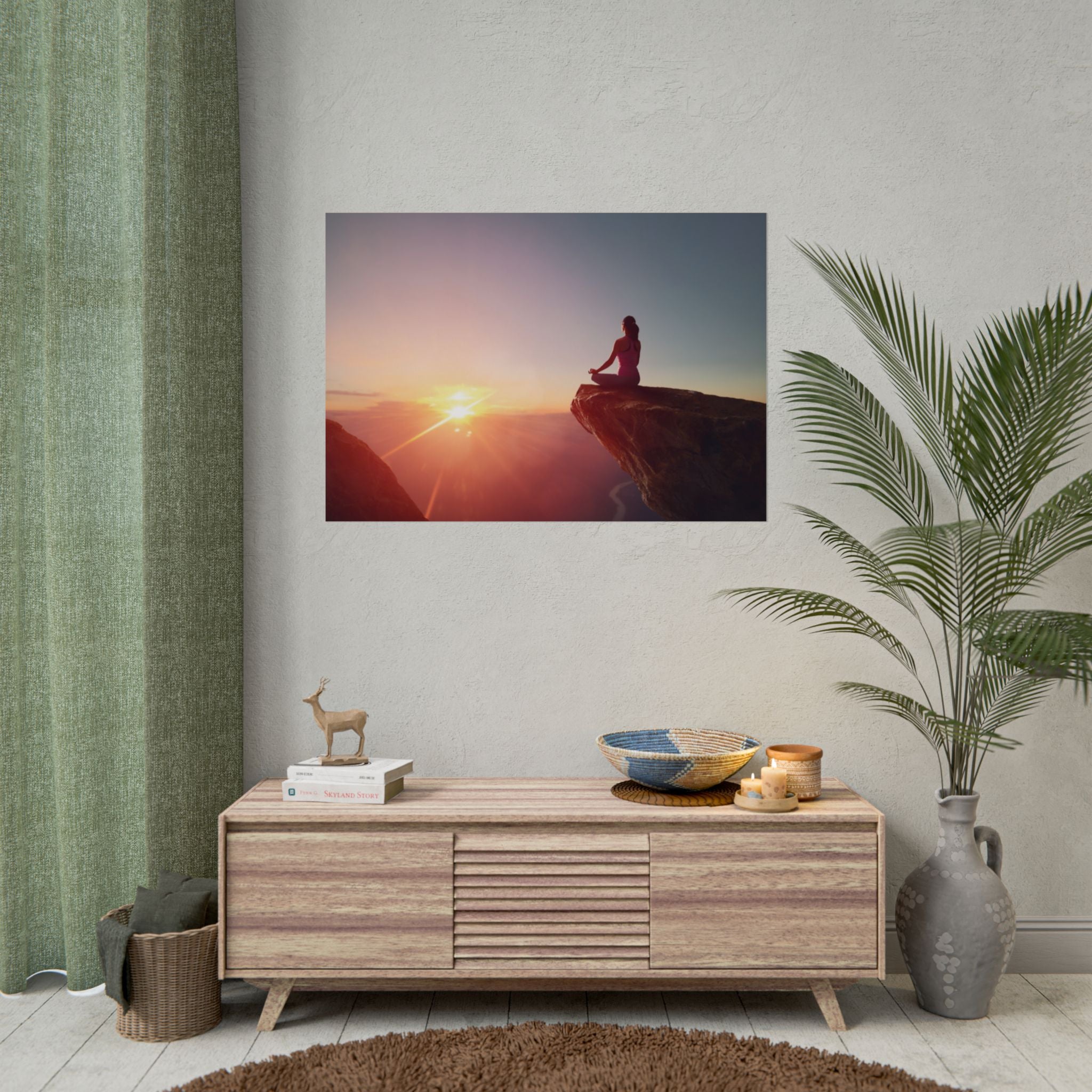 sunset-meditation-poster-yoga-wall-decor-mindfulness-poster-art-print-spiritual-gift-serene-home-decor-rolled-posters