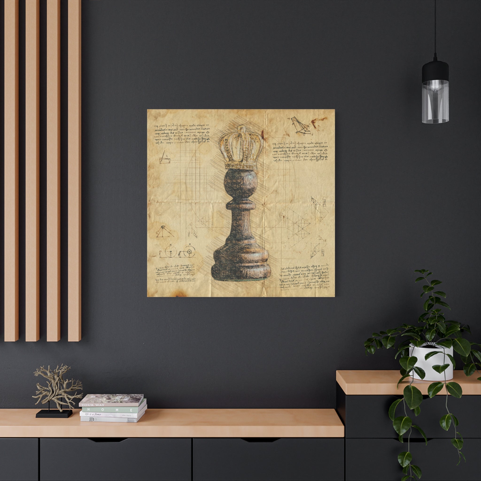 canvas-print-chess-piece-pawn-king-retro-chess-art-home-office-wall-decor-living-room-decor-stretched-matte-canvas-gift-for-c