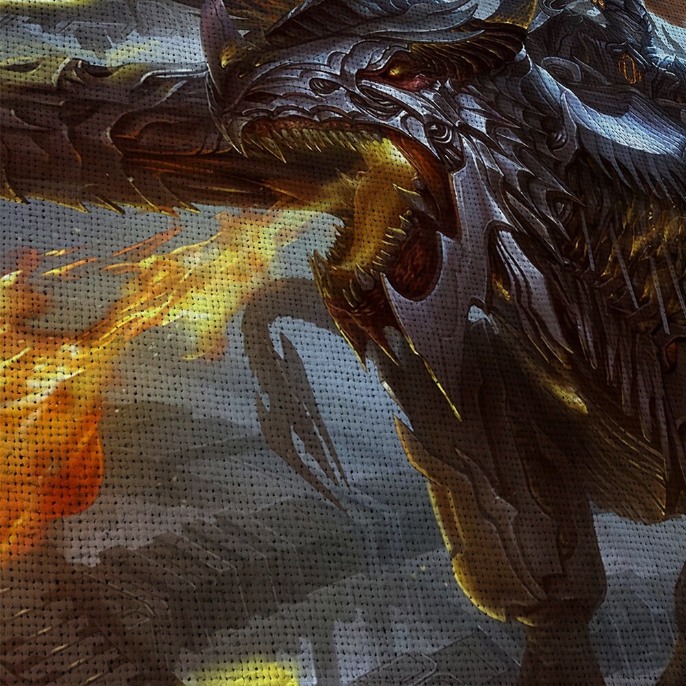 dragon-fire-fantasy-dragon-age-5-piece-canvas-wall-art-dragon-canvas-art-extra-large-wall-art-dragon-poster-5-piece-5-panel-6