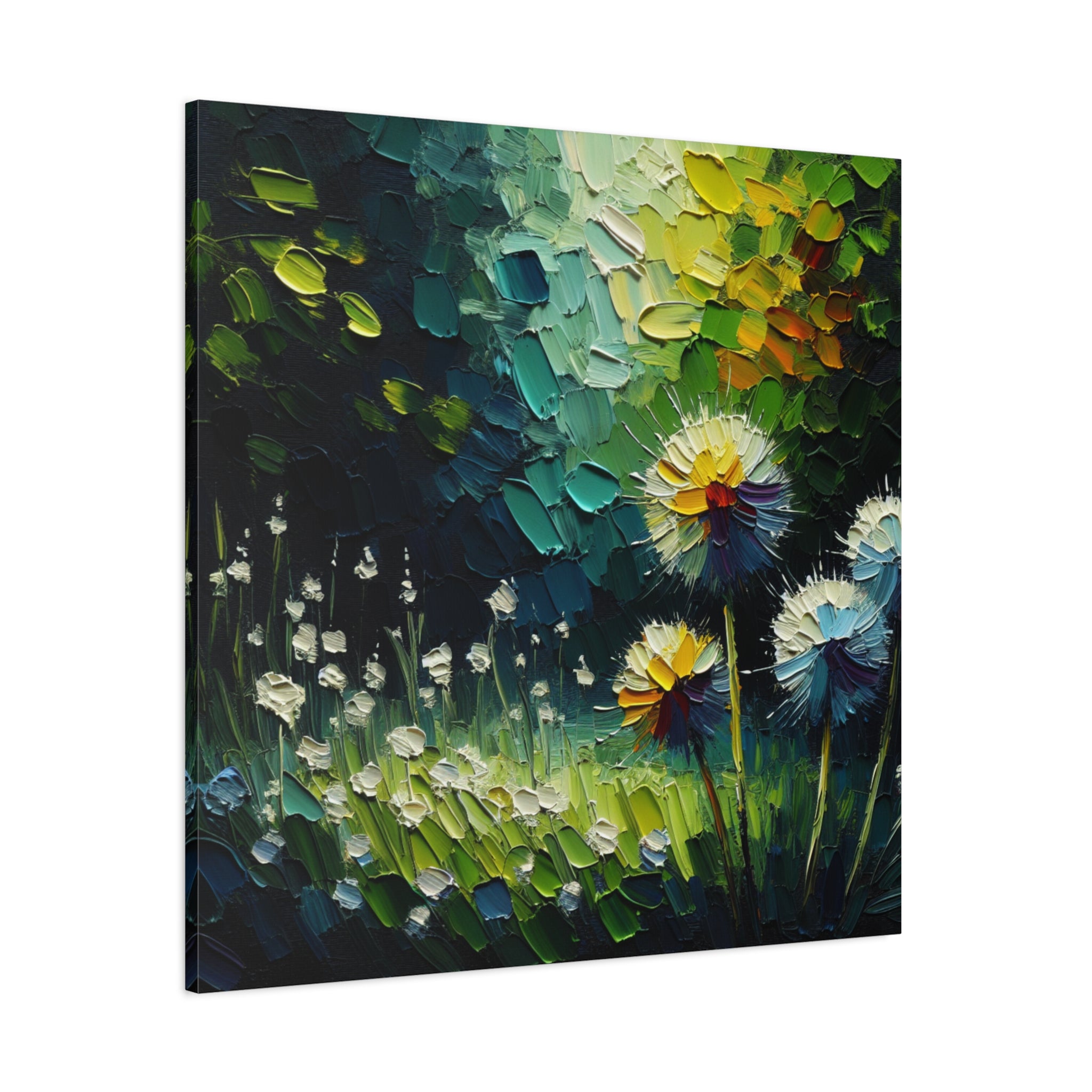 canvas-print-impasto-dandelion-wall-art-matte-canvas-oil-painting-stretched-wall-art-home-decor-floral-print-gift-for-nature-