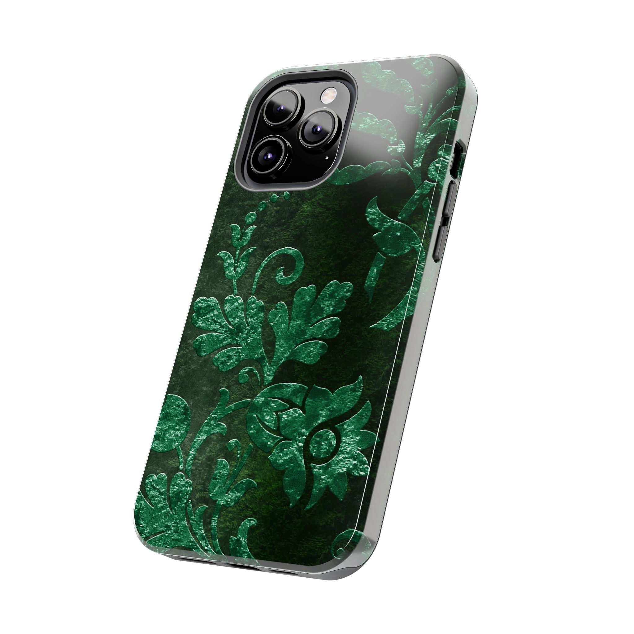 embossed-emerald-velvet-tough-phone-case-protective-iphone-cover-heavy-duty-phone-case-rugged-phone-case-durable-smartphone-c