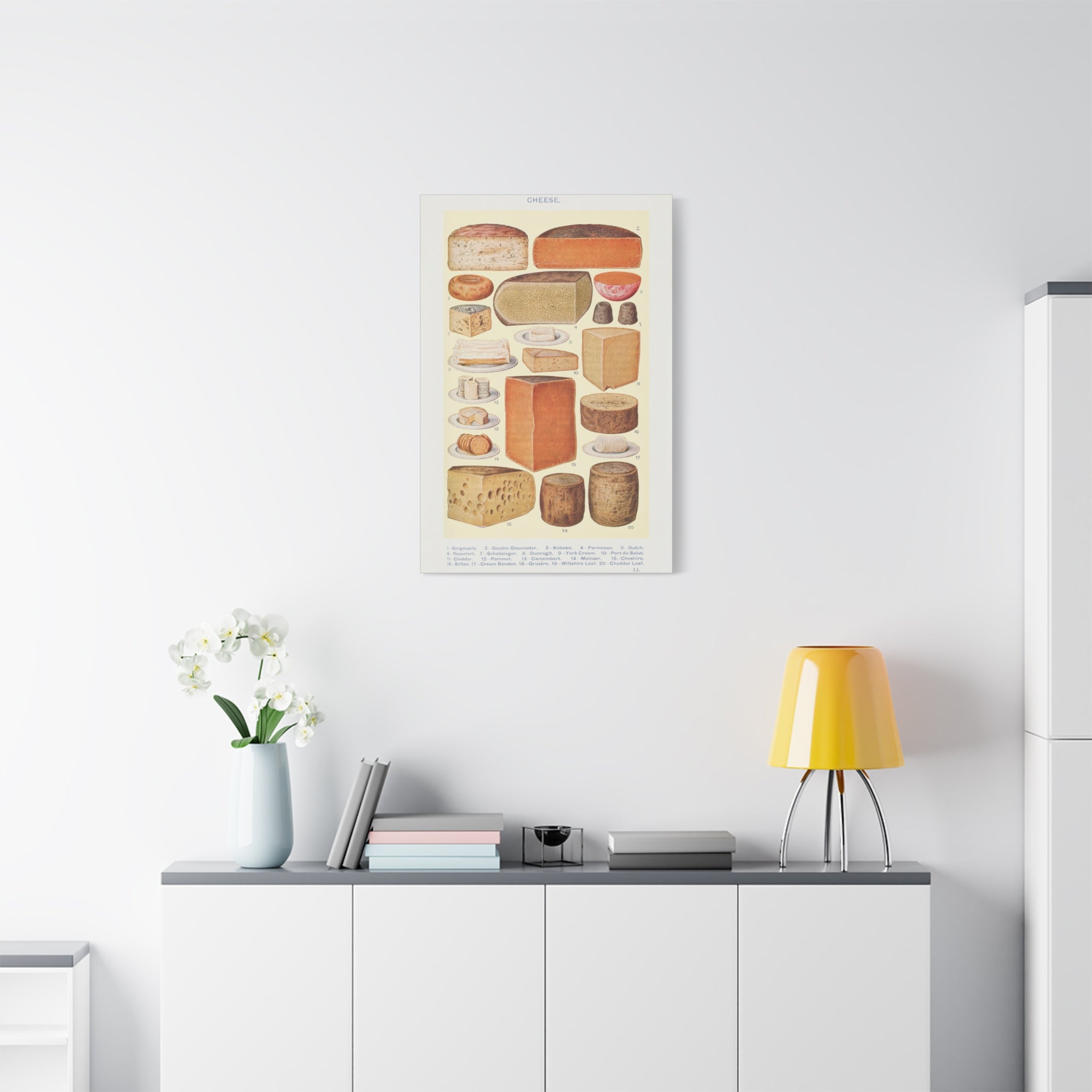 canvas-print-cheese-table-wall-art-gorgonzola-double-gloucester-koboko-parmesan-kitchen-decor-stretched-matte-canvas-vintage