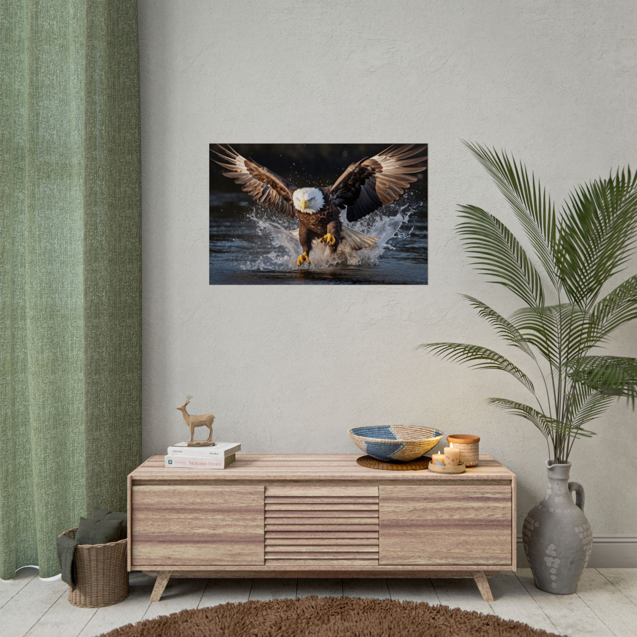 hunting-eagle-fine-art-poster-print-home-decor-wildlife-art-bird-lover-gift-living-room-decoration-eagle-decor