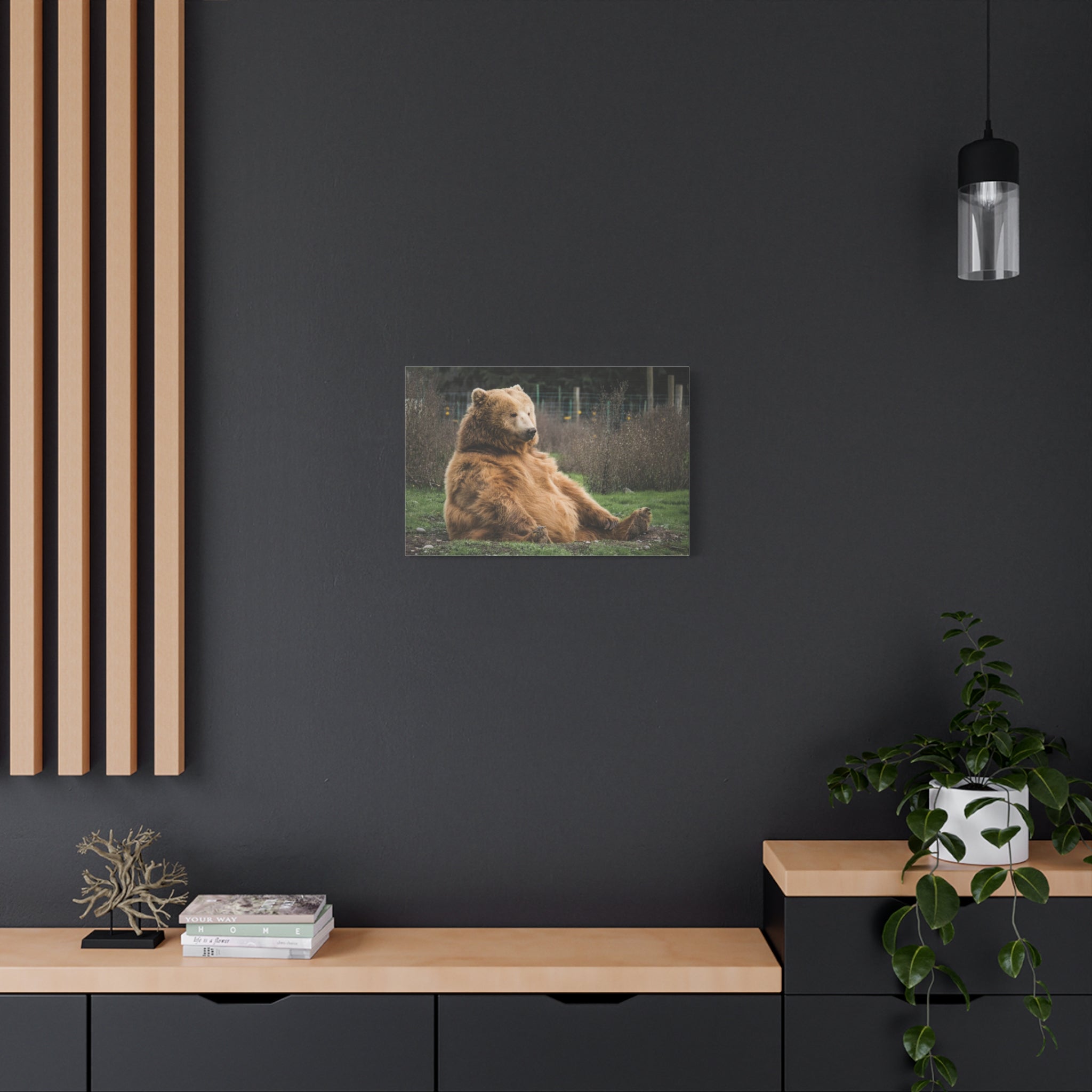 canvas-print-sitting-bear-nature-animal-art-wall-decor-wildlife-artwork-forest-cabin-decor-woodland-nursery-wall-art-outdoor-