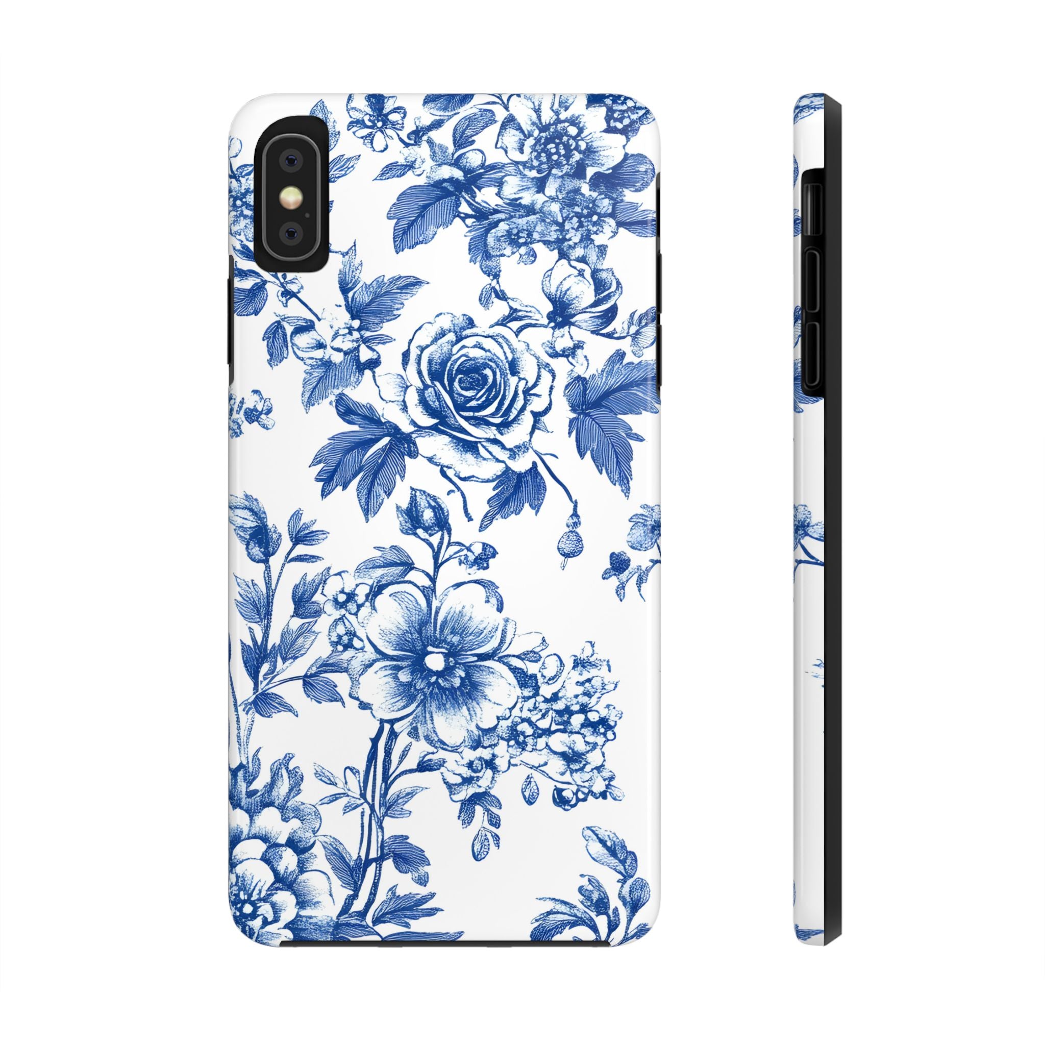 french-toile-floral-tough-iphone-case-blue-iphone-cover-protective-iphone-case-hard-shell-iphone-case-vintage-design-phone-ca