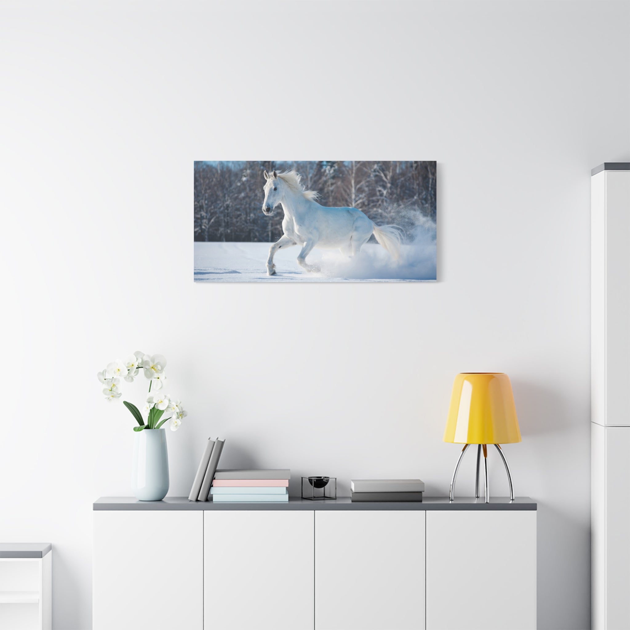 canvas-print-white-horse-winter-wall-art-home-decor-nature-decor-matte-stretched-canvas-alternative-horse-wall-decor-wildlife