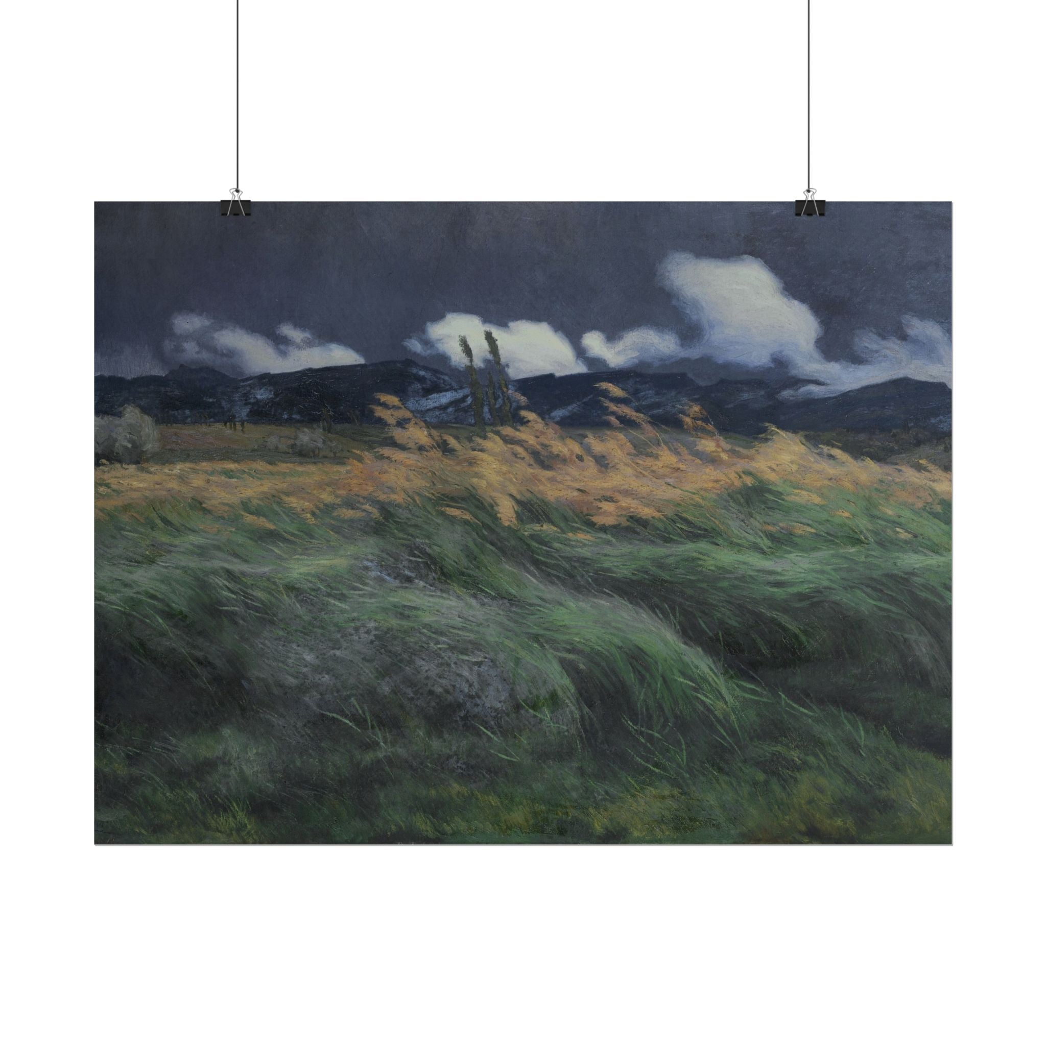 Louis Patru Poster Print, Fields Art Print, Fields Landscape Painting, Rustic Canvas Wall Art, Farmhouse Wall Decor, Landscape Print