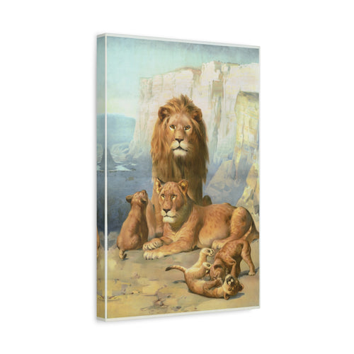 canvas-print-lion-family-canvas-wall-art-wildlife-home-decor-safari-animal-poster-jungle-nursery-art-african-wildlife-print-n