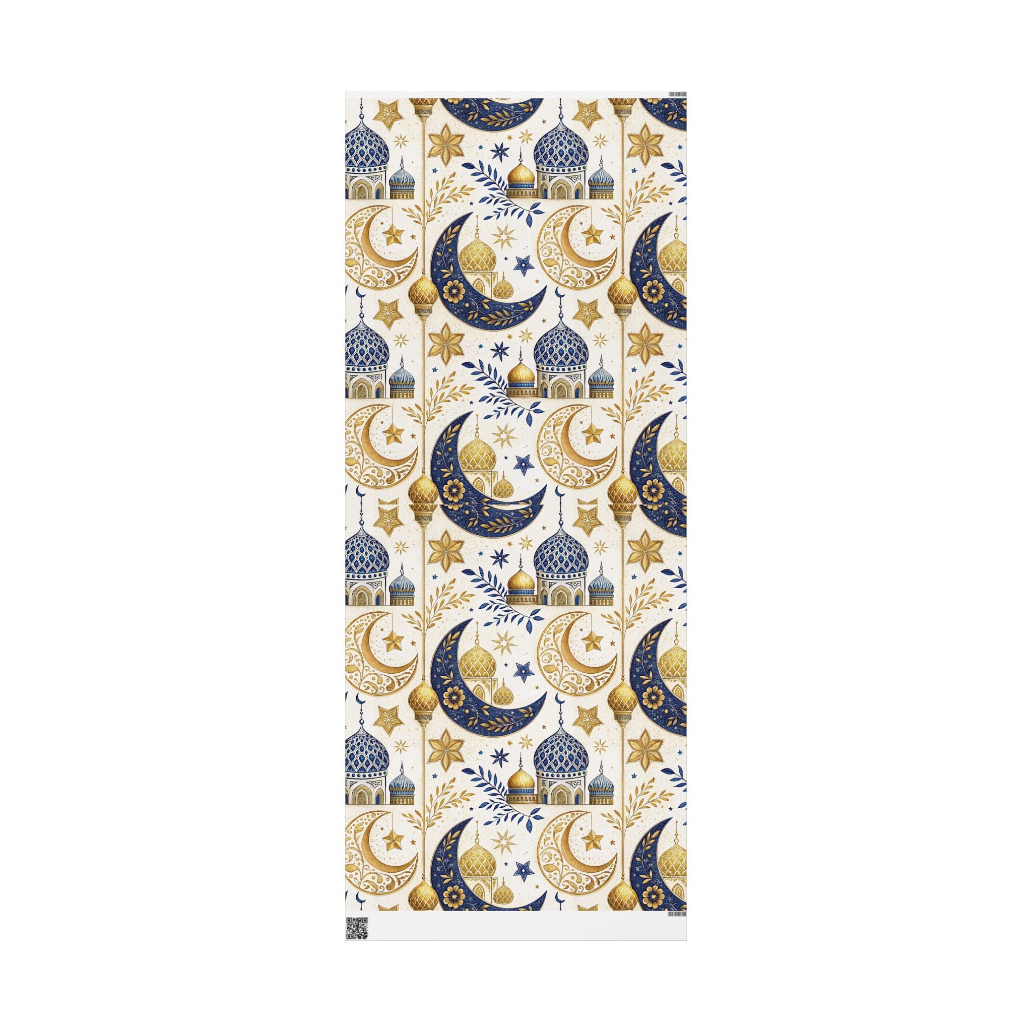 ramadan-night-wrapping-papers-islamic-crescent-moon-gift-wrap-mosque-silhouette-eid-holiday-supplies-festive-present-packagin