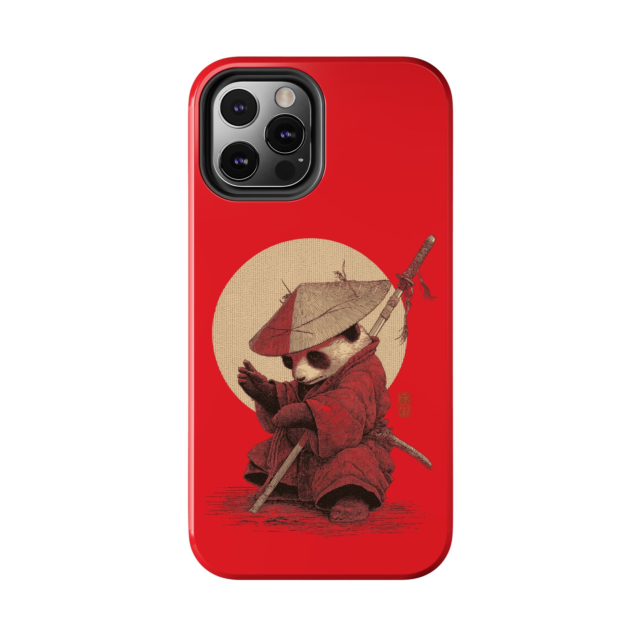 japanese-samurai-panda-iphone-tough-case-kawaii-animal-phone-cover-protective-phone-cover-japandi-art-iphone-case