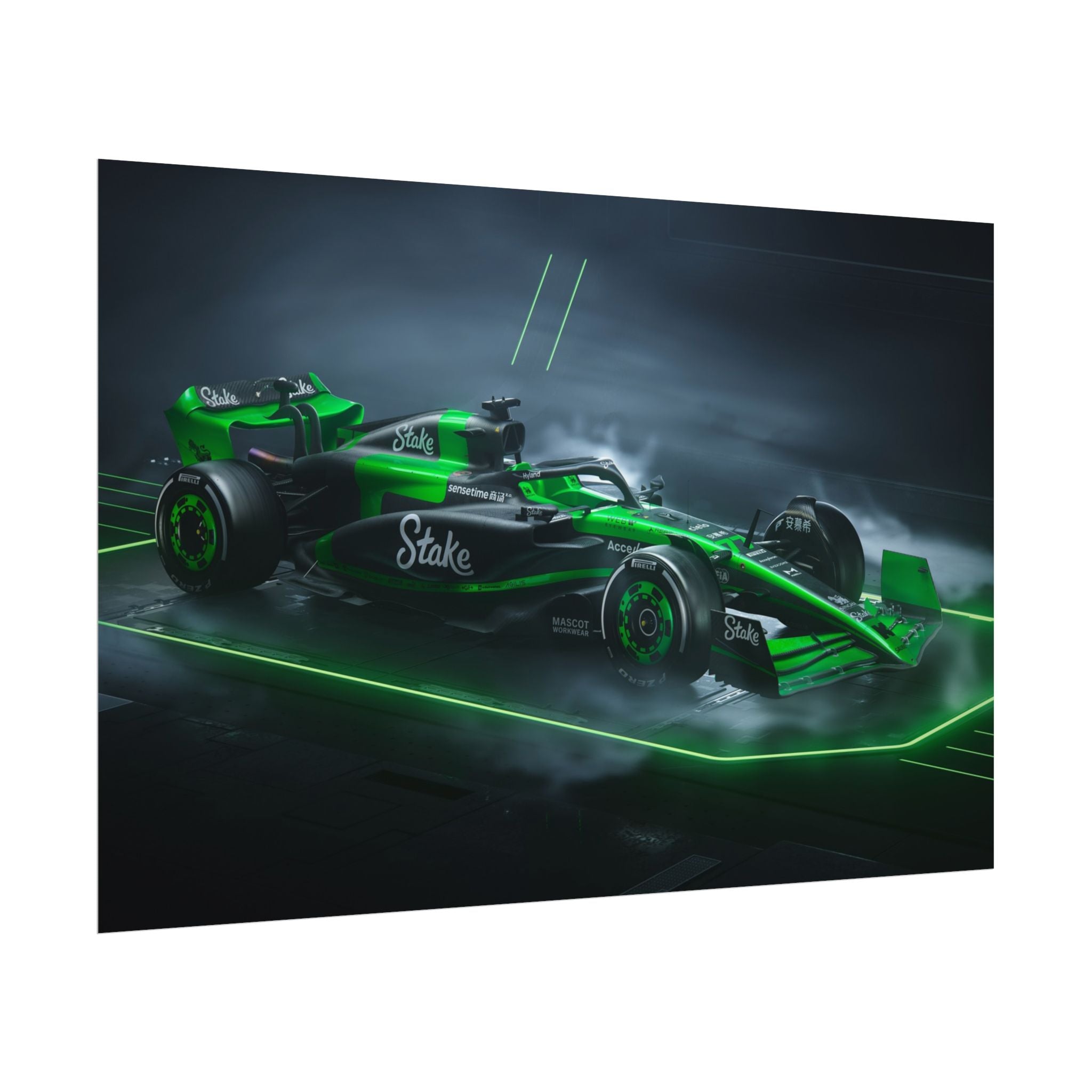 green-formula-1-car-poster-print-formula-one-cars-formula-1-gift-formula-1-poster-formula-1-wall-art-wall-decor-room-decor
