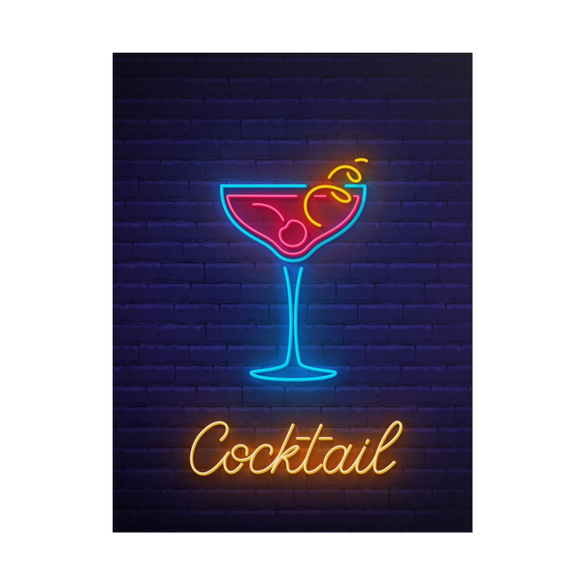 cocktail-neon-martini-poster-wall-art-decor-large-poster-artwork-cocktail-print-bar-decor-kitchen-wall-art