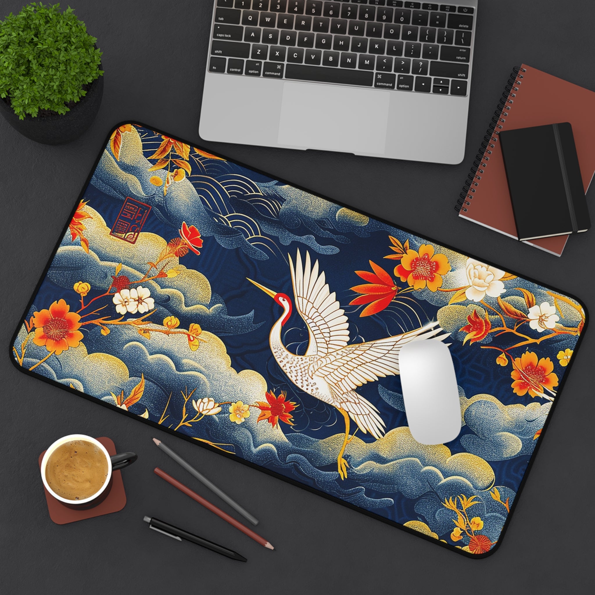 japanese-cranes-art-desk-mat-mousepad-desk-pad-for-home-office-retro-asian-crane-design-gift-for-bird-lovers-office-decor-wor