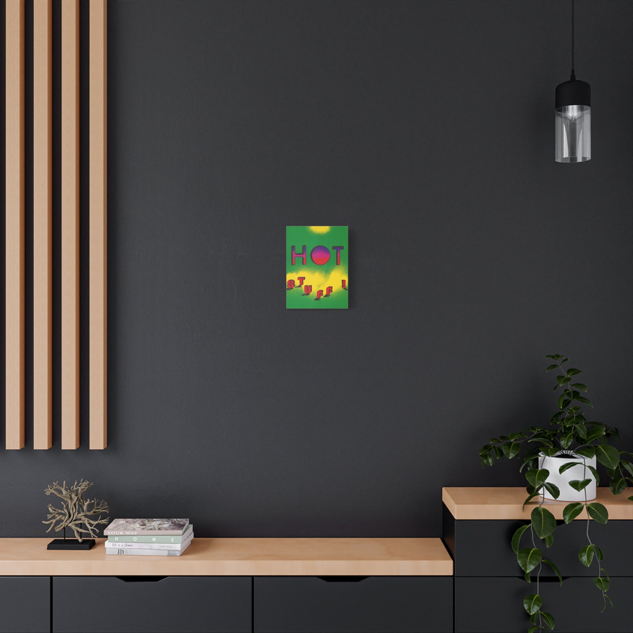 hot-stuff-canvas-wall-art-pop-art-poster-retro-motivational-print-lanny-sommese-design-matte-stretched-canvas
