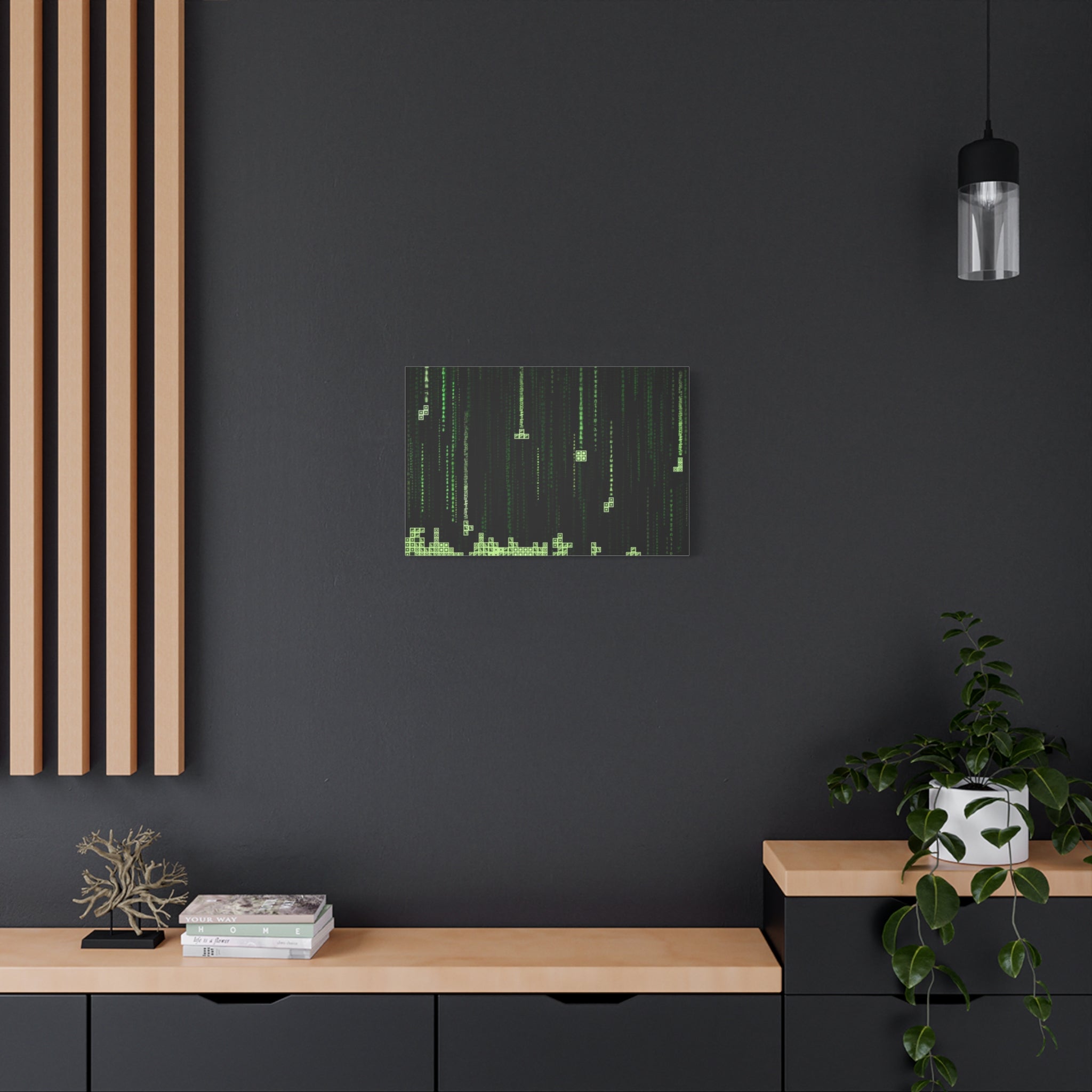 canvas-print-matrix-code-tetris-design-home-decor-wall-art-stretched-matte-canvas-unique-gift-idea-office-decoration