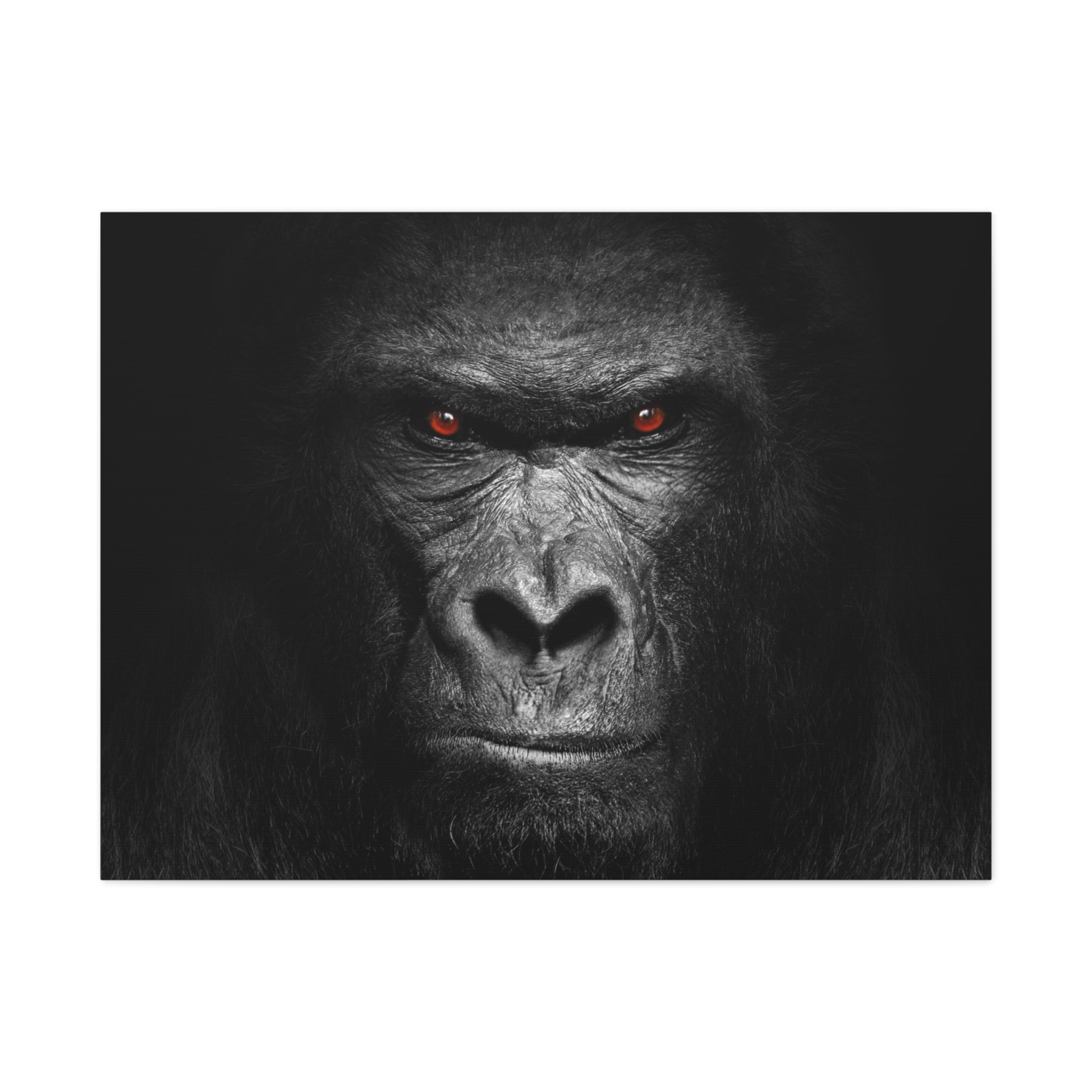 canvas-print-gorilla-face-wall-art-black-and-white-animal-decor-stretched-matte-canvas-wildlife-artwork-jungle-theme-room