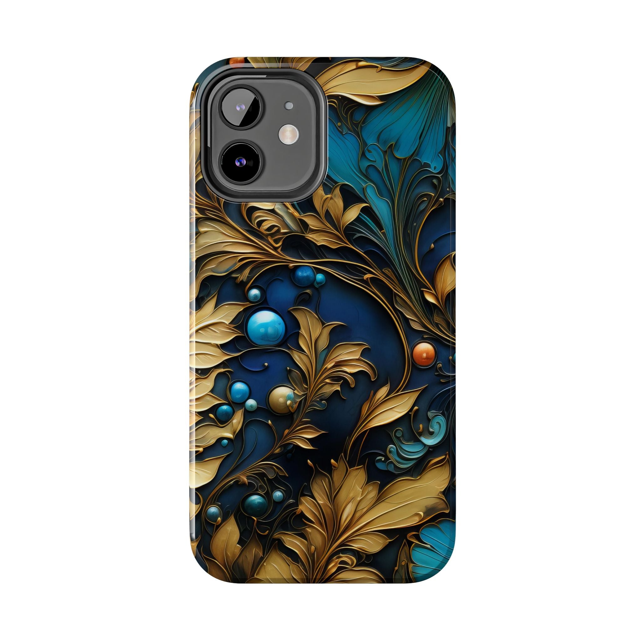 textured-art-nouveau-floral-tough-phone-case-cottagecore-iphone-case-unique-floral-phone-cover-vintage-style-iphone-case-prot