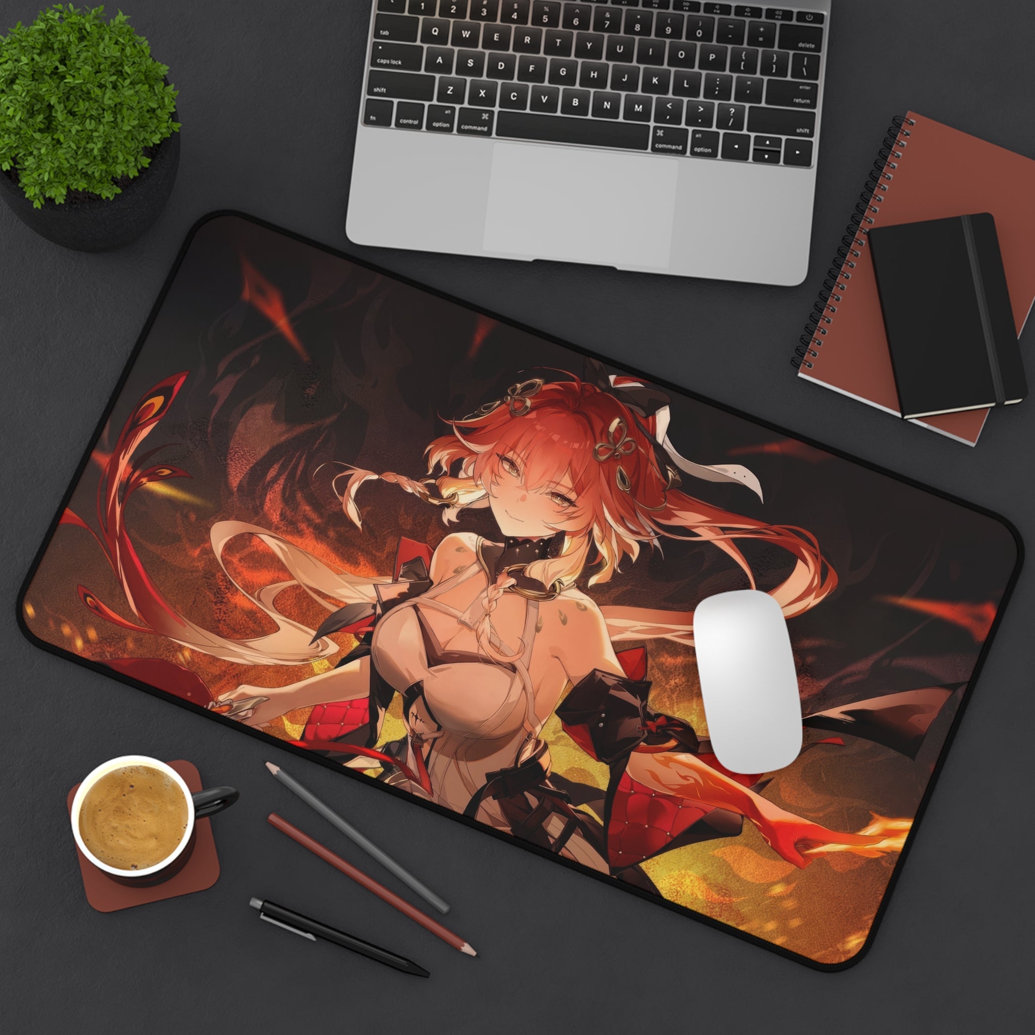 wuthering-wave-changli-gaming-mouse-pad-fire-wuwa-xl-desk-mat-extended-desk-pad-anime-waifu-computer
