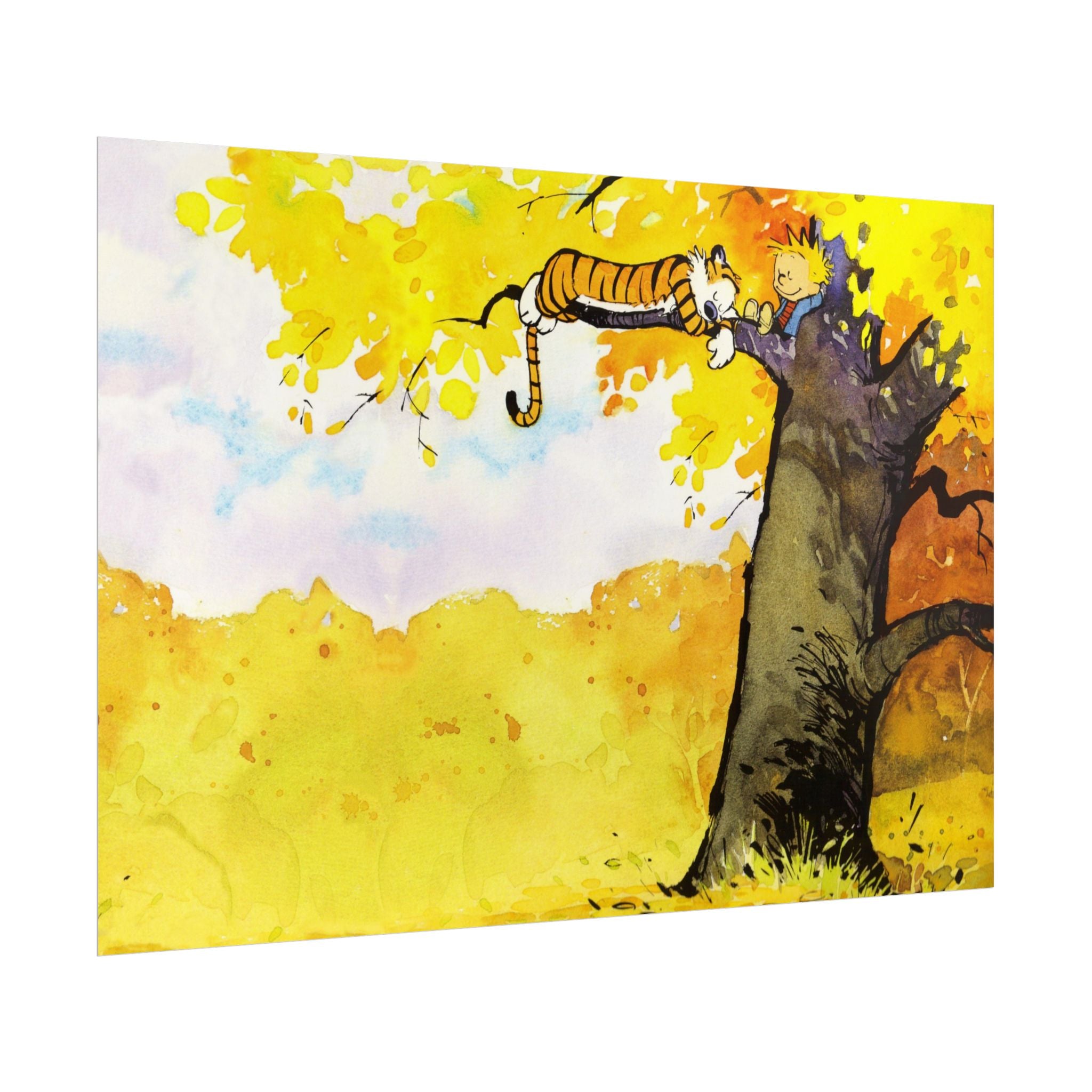 Calvin and Hobbes Poster Wall Art - Cartoon Wall Decor - Unique Birthday Gift for Fans - Timeless Comic Book Art