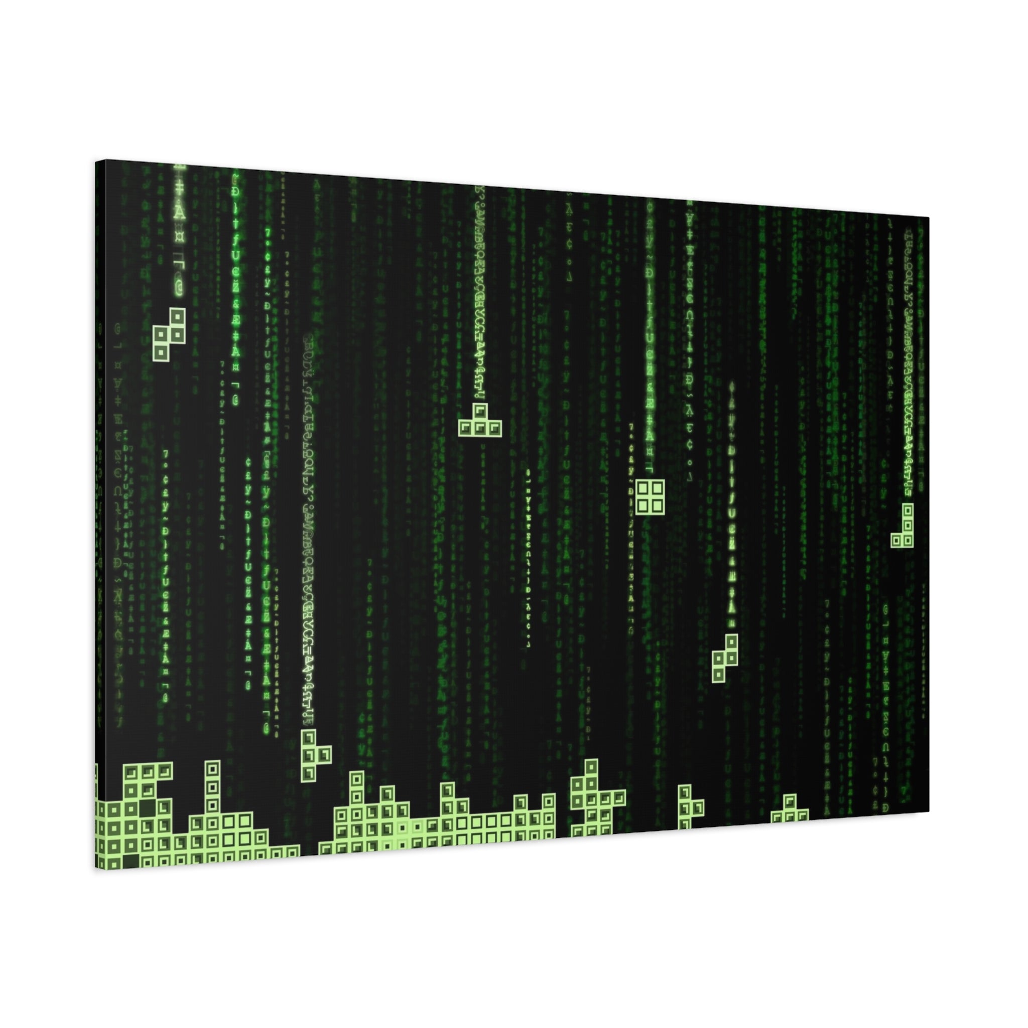 canvas-print-matrix-code-tetris-design-home-decor-wall-art-stretched-matte-canvas-unique-gift-idea-office-decoration