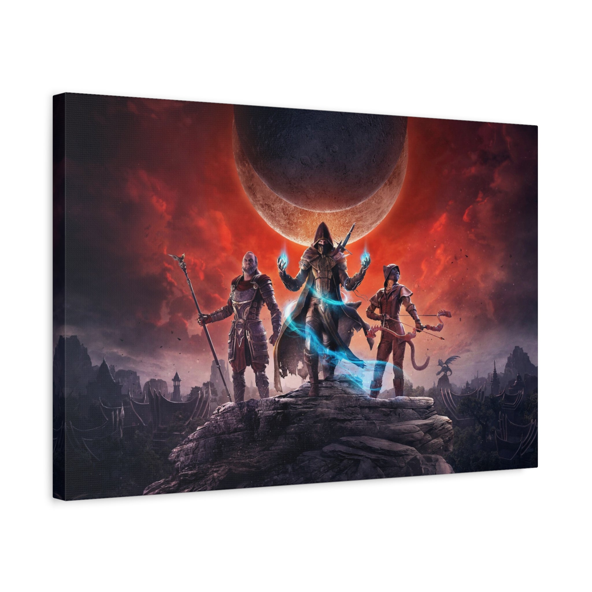 The Elder Scrolls Elsweyr, Skyrim Canvas Wall Art - Dragon Game Canvas Print Room Decor, Gaming Wall Art, Skyrim Gift