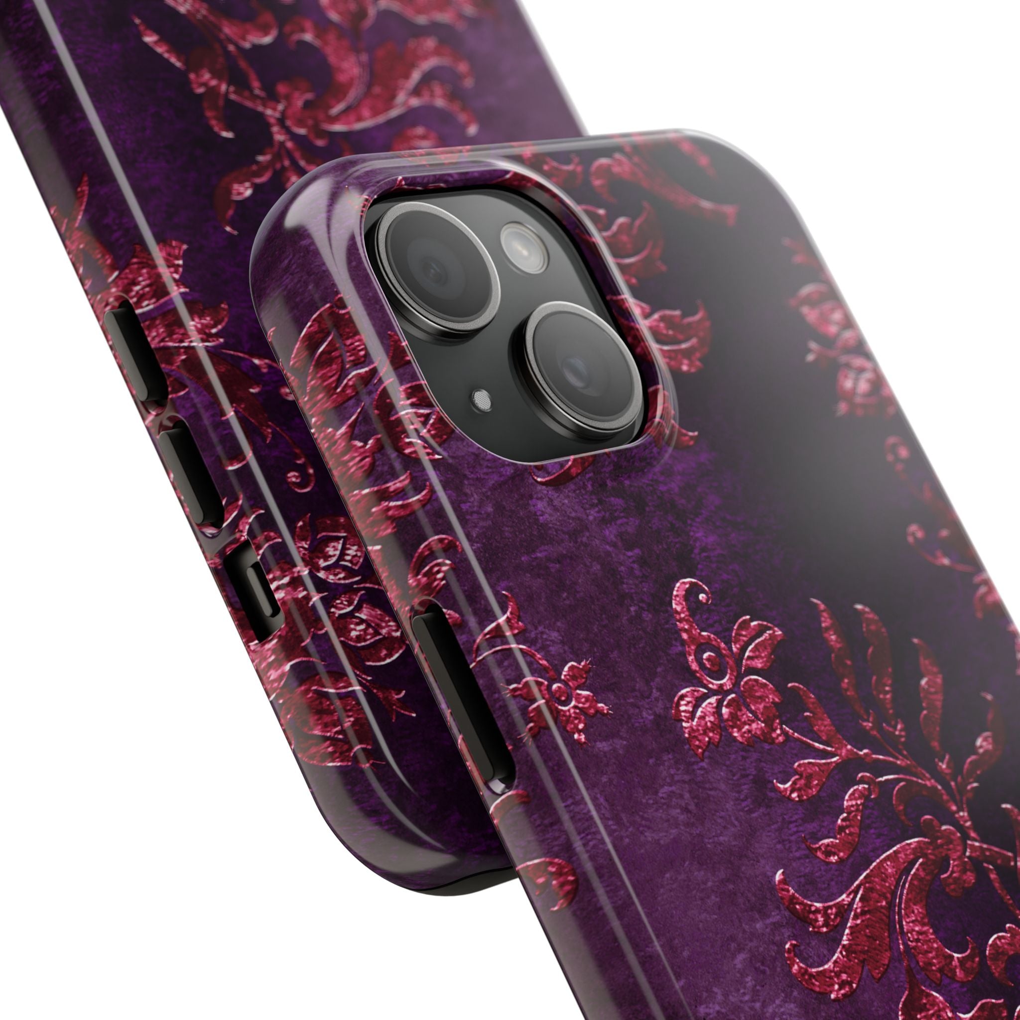 embossed-burgundy-velvet-tough-iphone-case-protective-iphone-cover-heavy-duty-iphone-case-rugged-phone-case-durable-smartphon