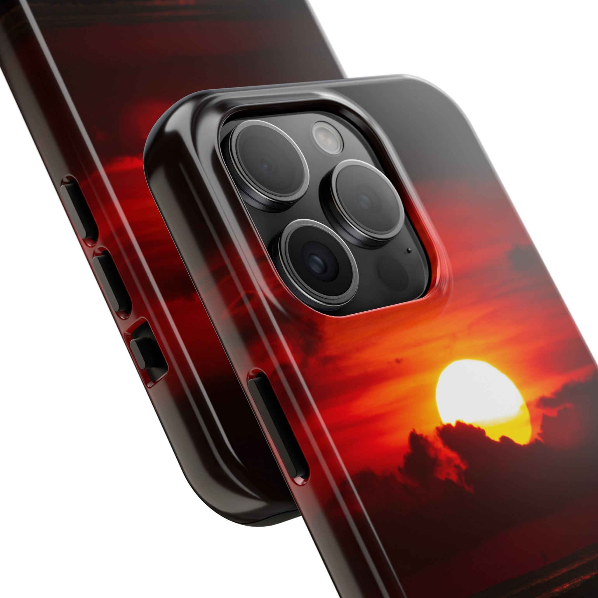 iphone-tough-case-red-sunset-protective-phone-cover-durable-smartphone-case-hard-shell-phone-case-sunset-lover-gift-red-phone