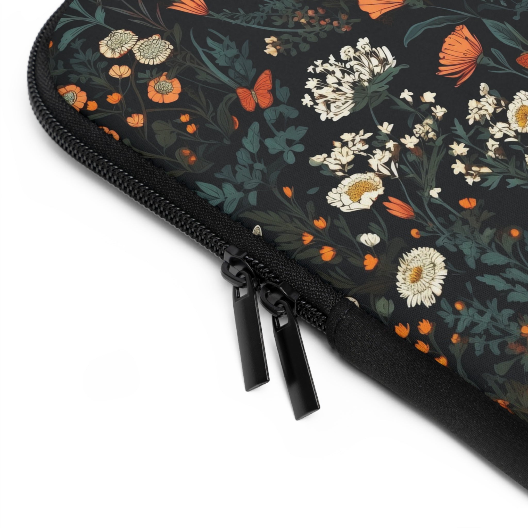 laptop-sleeve-cottagecore-dark-flowers-butterfly-sleeve-macbook-air-14-sleeve-floral-computer-bag-tech-case-tablet-cover