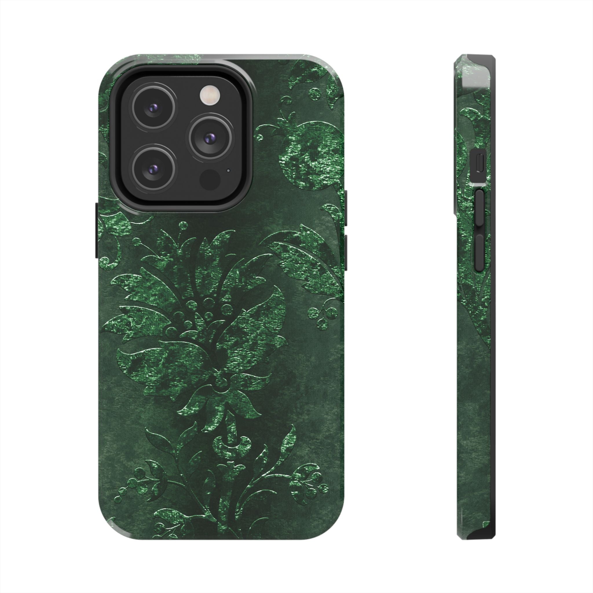 embossed-emerald-velvet-tough-iphone-case-protective-iphone-cover-heavy-duty-iphone-case-rugged-phone-case-durable-smartphone