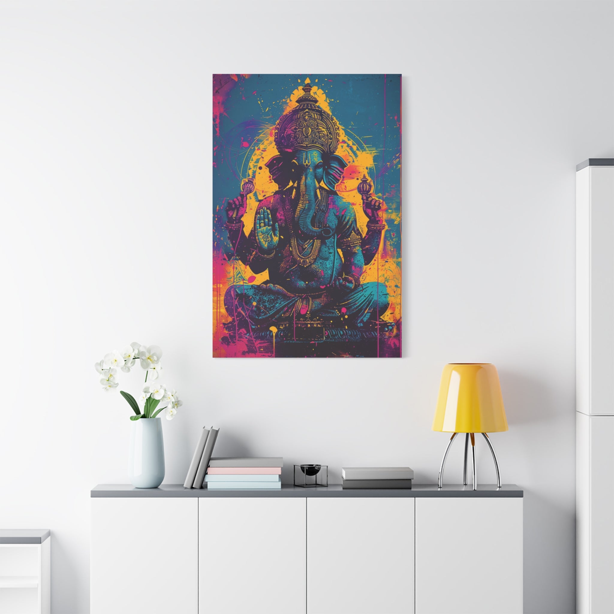 colorful-ganesha-canvas-print-wall-art-decor-spiritual-home-decor-indian-elephant-deity-art-hindu-god-painting-ethnic-wall-ha
