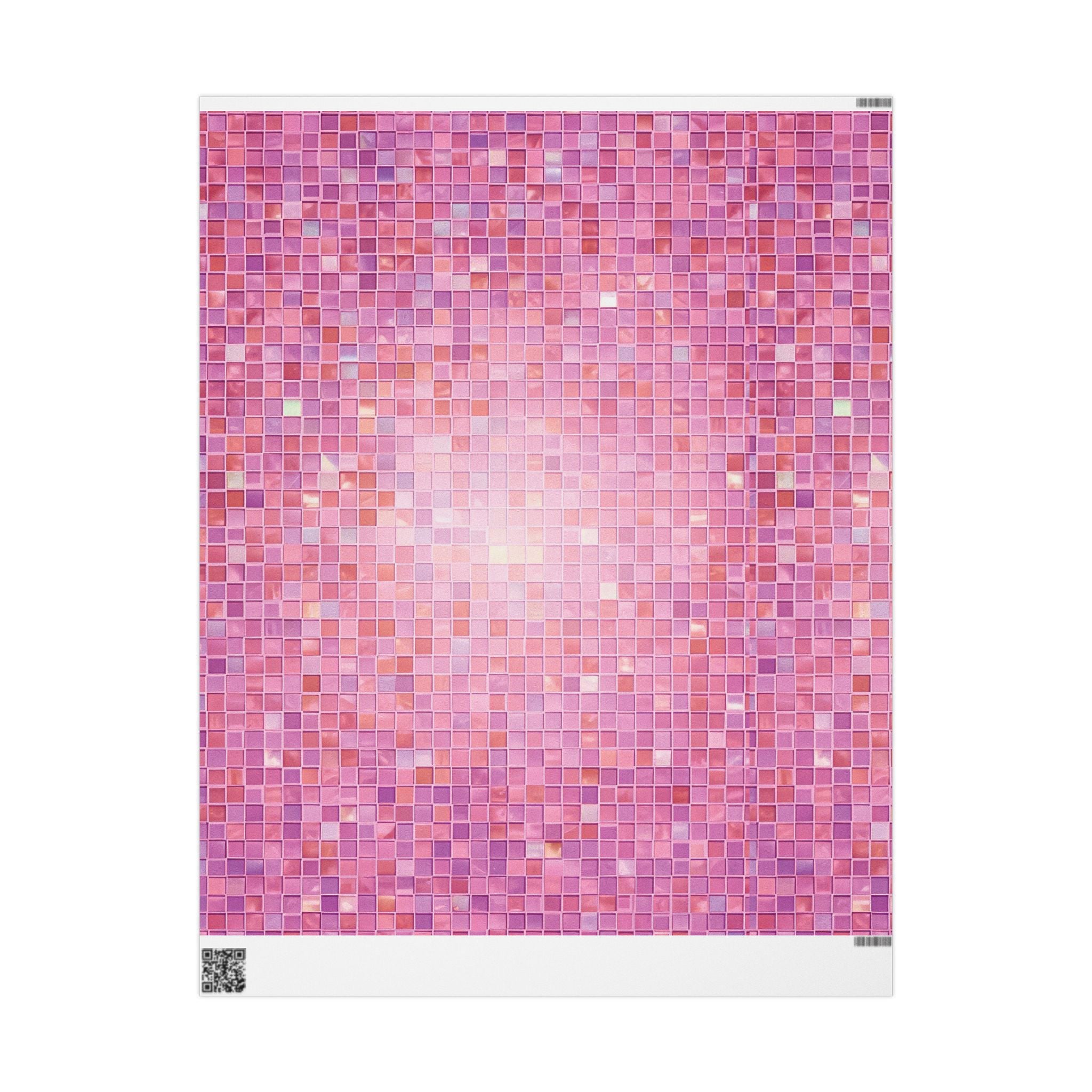 pastel-mosaic-wrapping-paper-pink-hologram-elegant-gift-wrap-for-special-occasions-birthdays-holidays-gift-wrap-wrapping-shee