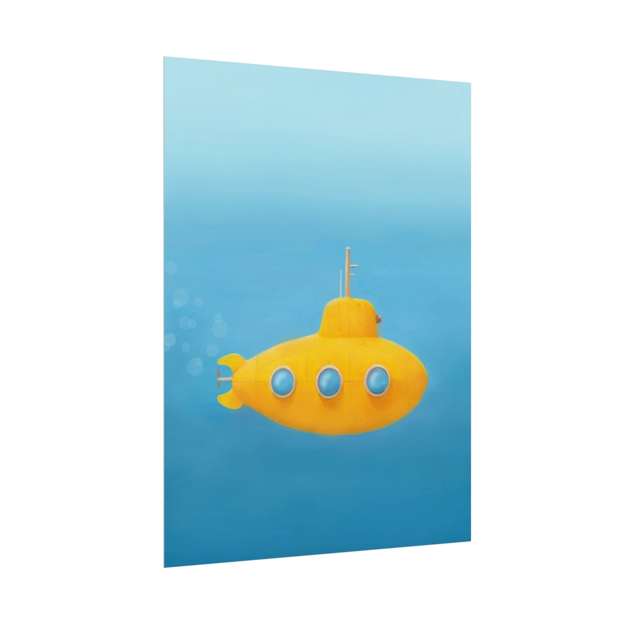 yellow-submarine-nursery-poster-art-fine-art-poster-wall-art-submarine-print-yellow-nursery-decor-gender-neutral-nursery