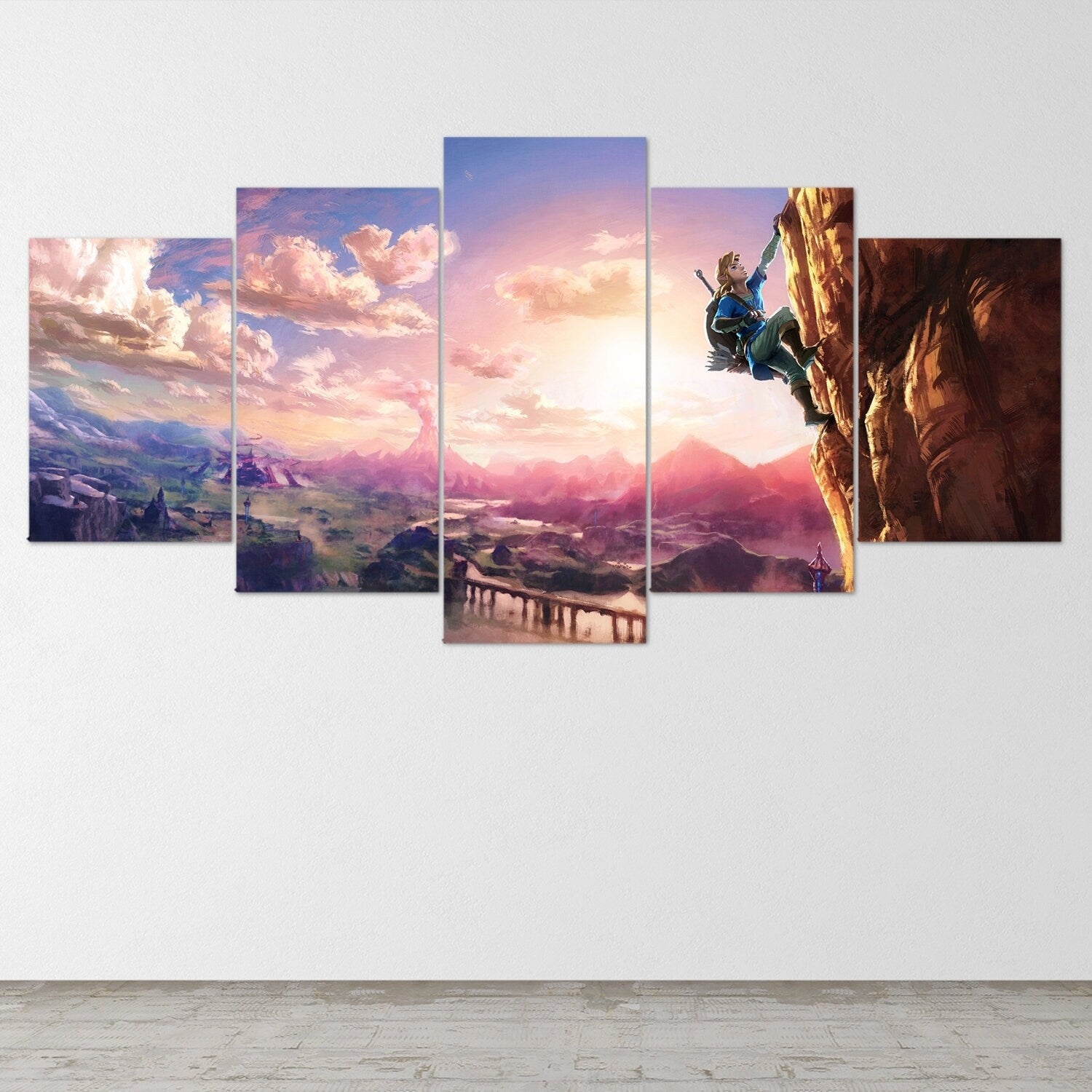 the-legend-of-zelda-5-piece-canvas-wall-art-extra-large-wall-art-the-legend-of-zelda-poster-the-legend-of-zelda-5-piece-5-pan