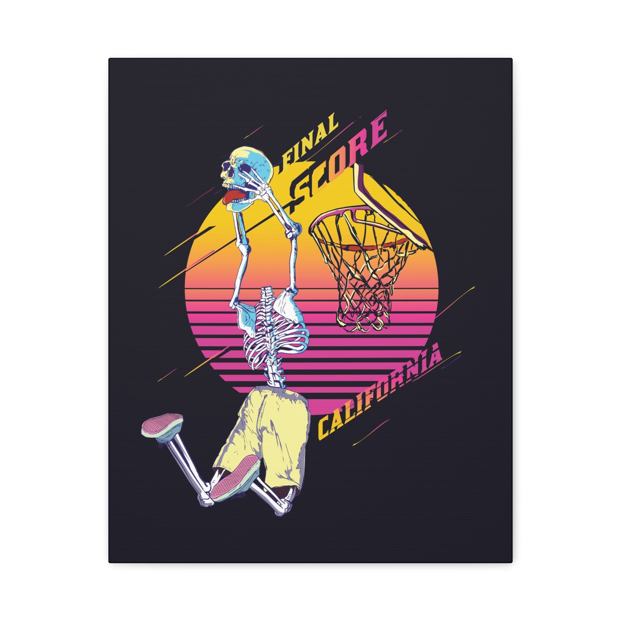 california-basketball-canvas-wall-art-basketball-prints-skull-art-retro-basketball-decor-basketball-home-wall-decor-housewarm