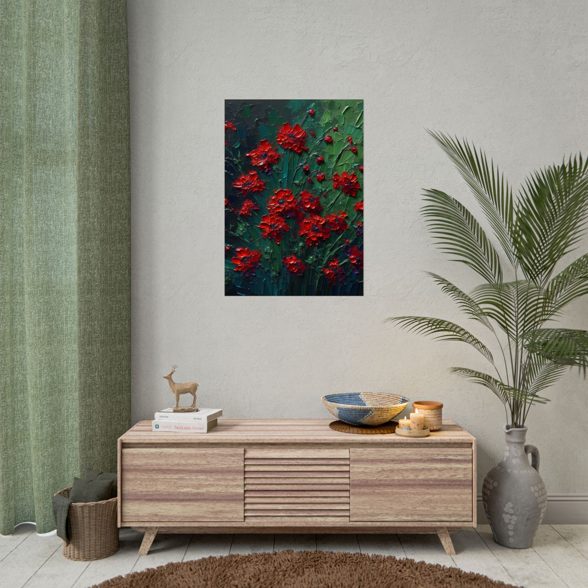 red-wildflowers-poster-print-impasto-oil-painting-look-elegant-floral-wall-art-home-decor-floral-print-gift-for-nature-lover