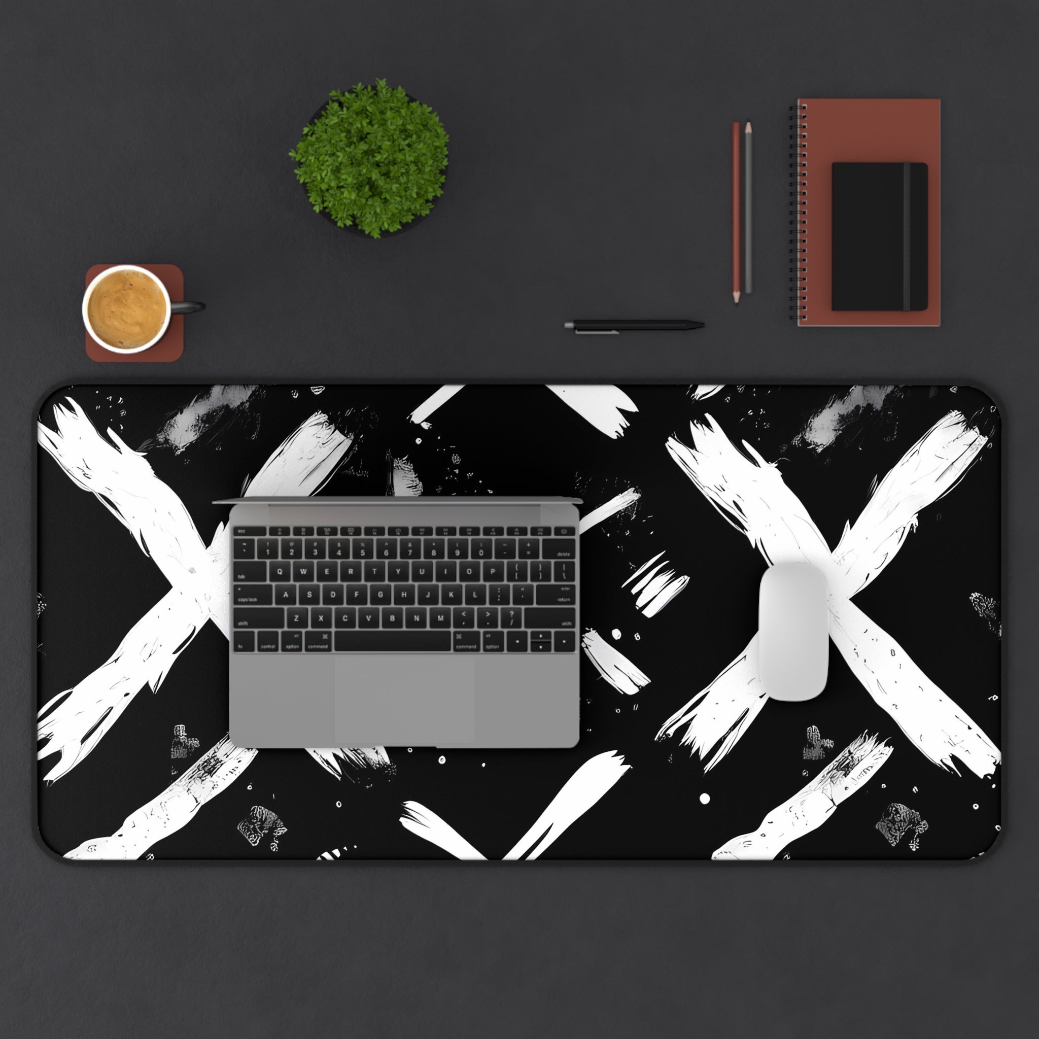 xxx-monochrome-mouse-pad-black-and-white-face-desk-mat-sleek-black-and-white-desk-pad-modern-minimalist-mouse-pad