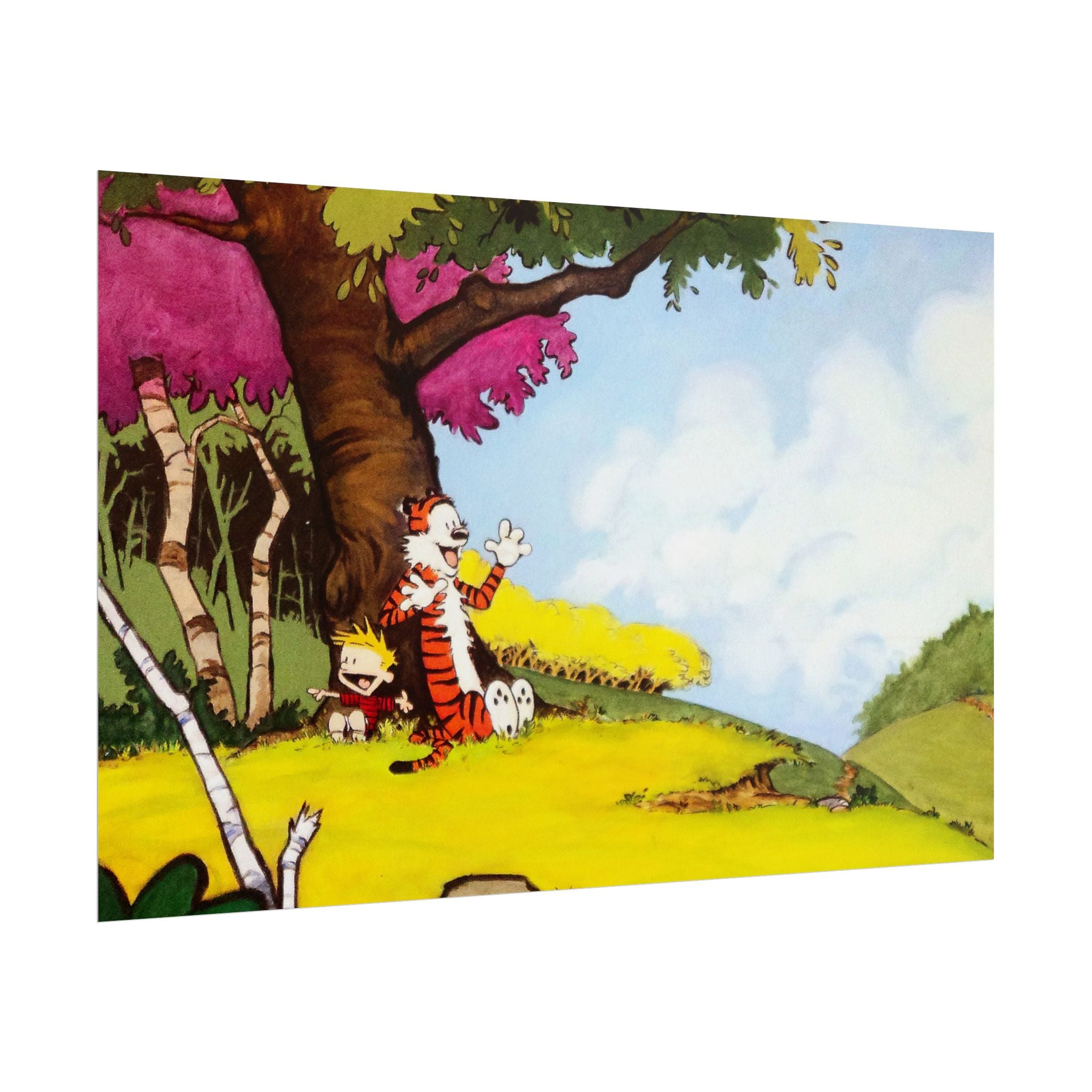 Calvin and Hobbes Poster Wall Art - Nostalgic Cartoon Wall Decor - Unique Birthday Gift for Fans - Timeless Comic Book Design