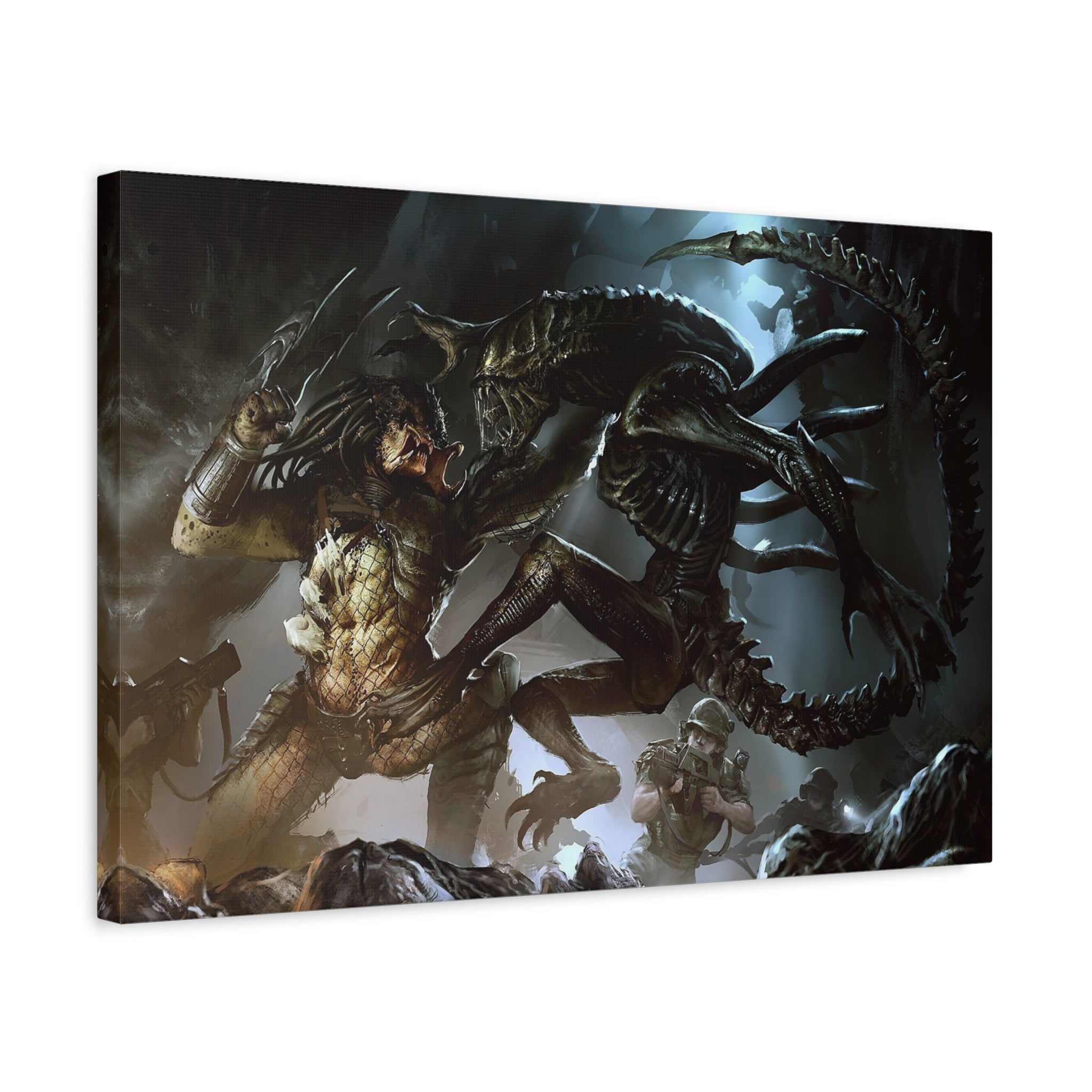 canvas-art-predator-alien-art-xenomorph-matte-canvas-print-stretched-wall-art-1-25-poster-sci-fi-home-decor-1