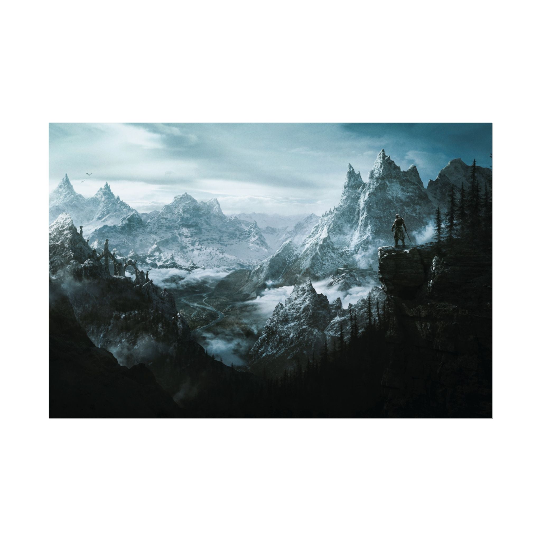 the-elder-scrolls-skyrim-dragon-poster-wall-art-viking-warrior-game-poster-print-room-decor-gaming-decor-skyri