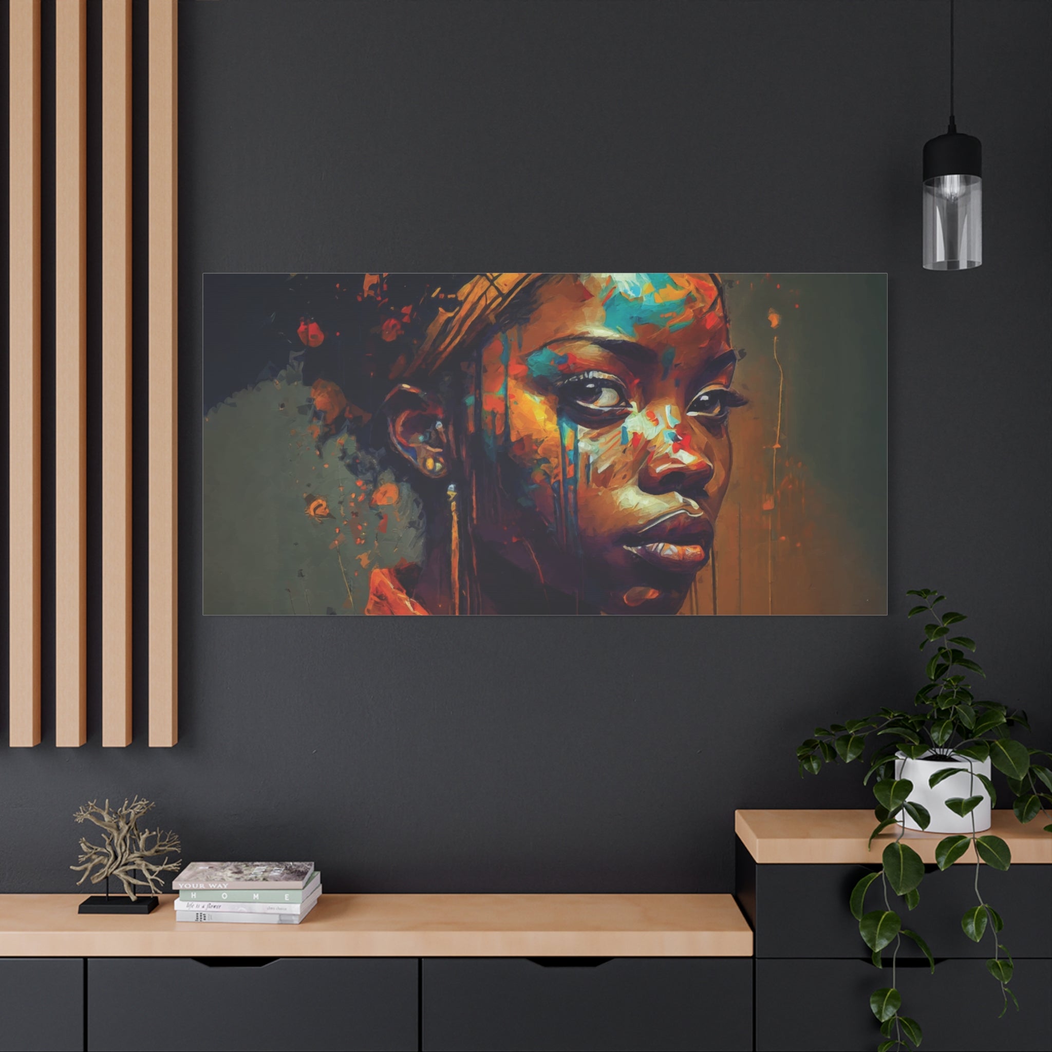 canvas-wall-art-african-women-art-matte-canvas-print-stretched-african-decor-african-wall-artwork-tribal-wall-decor-afrocentr