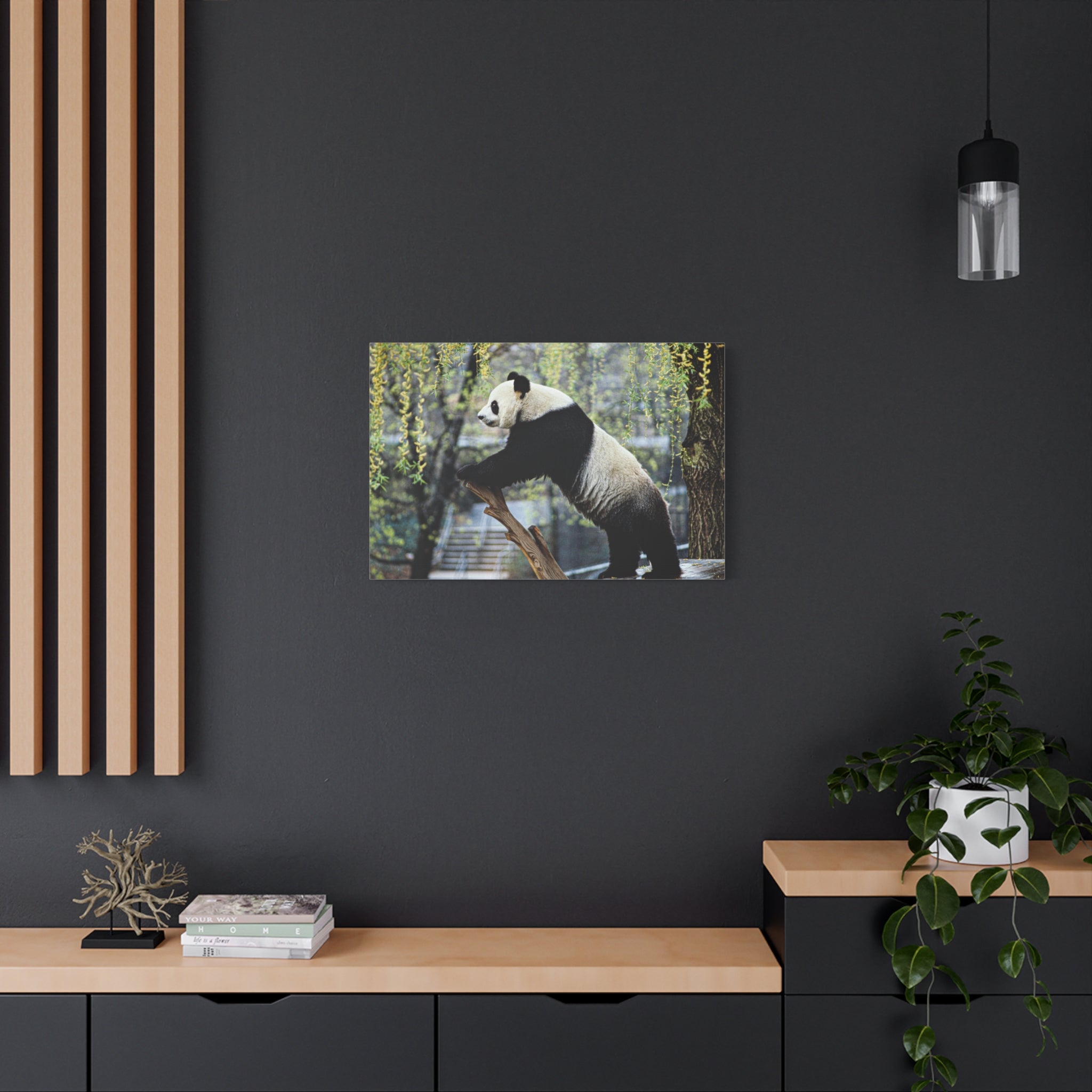 canvas-wall-art-cute-panda-wall-decor-nature-home-decor-panda-gift-panda-canvas-print-stretched-matte-canvas