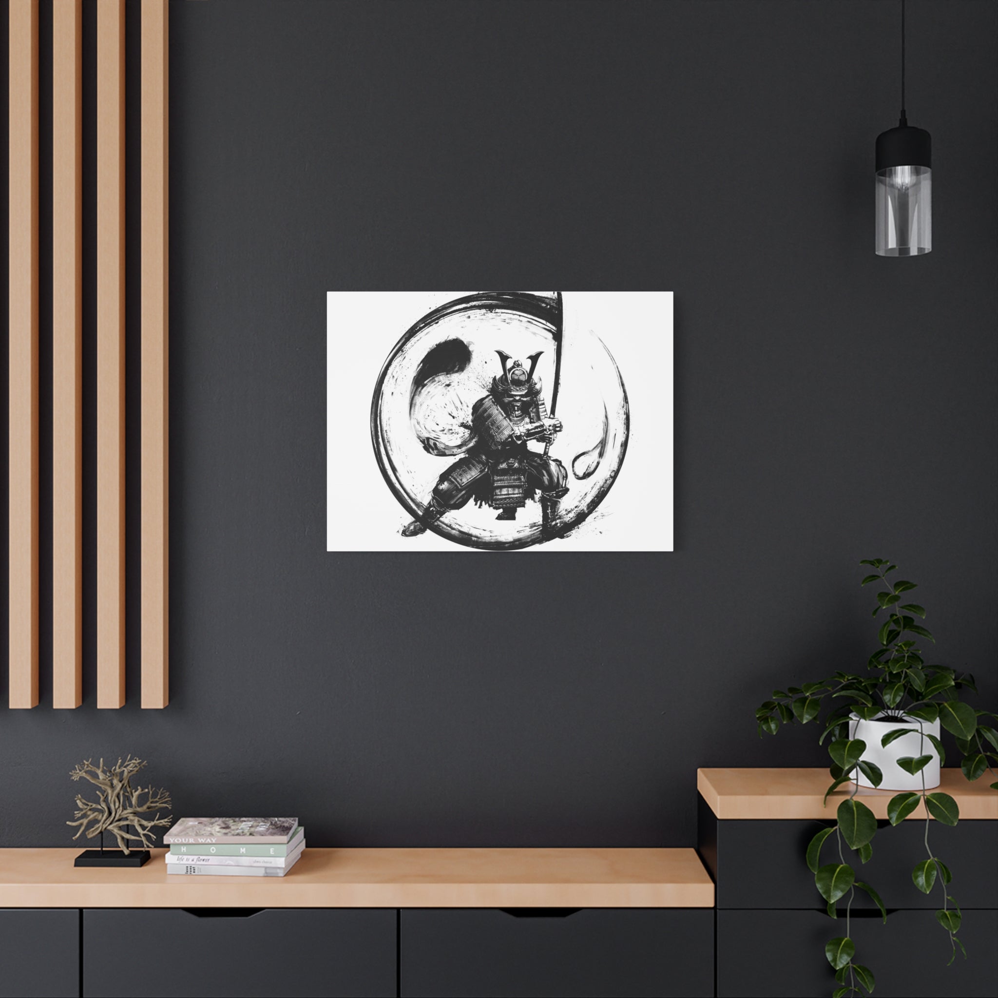 canvas-wall-art-japanese-samurai-ying-yang-katana-oni-mask-black-and-white-home-decor-zen-wall-hanging-asian-art-samurai-swor