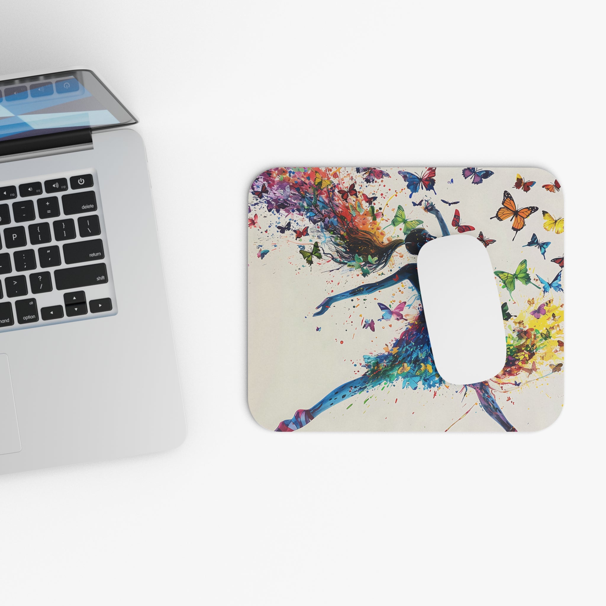 dancing-ballerina-girl-and-butterflies-watercolor-mouse-pad-artistic-desk-accessory-whimsical-watercolor-mousepad
