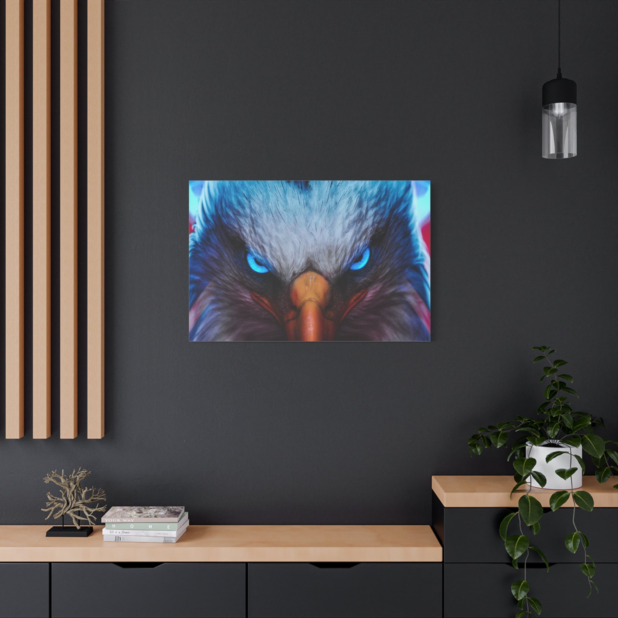 american-eagle-theme-canvas-wall-art-bird-of-prey-decor-eagle-eyes-wall-hanging-matte-stretched-canvas-print-wildlife-artwork