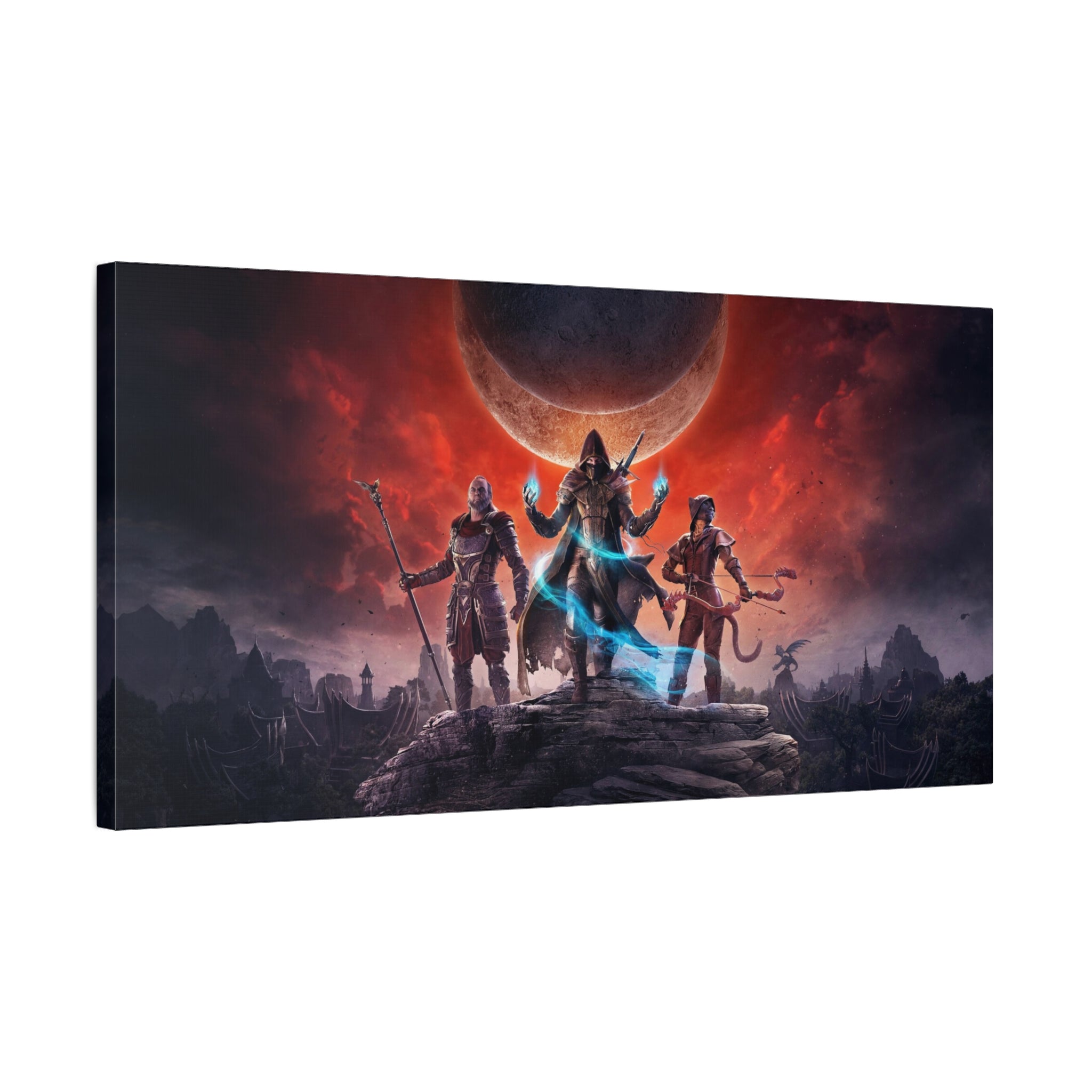 The Elder Scrolls Elsweyr, Skyrim Canvas Wall Art - Dragon Game Canvas Print Room Decor, Gaming Wall Art, Skyrim Gift