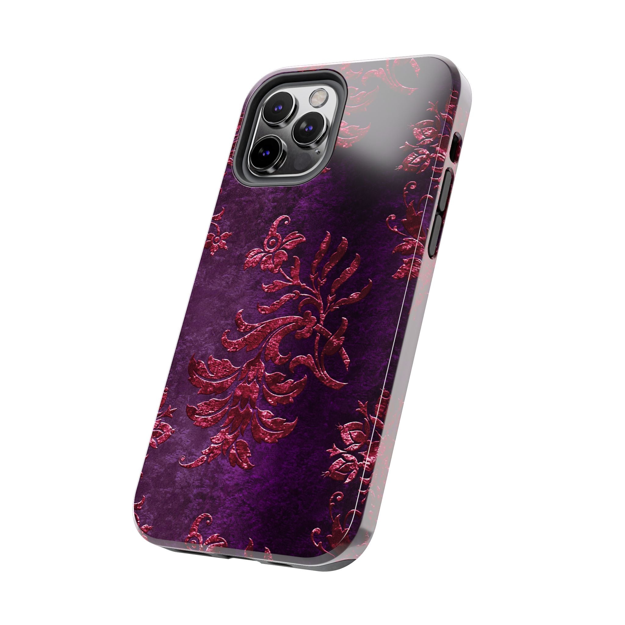 embossed-burgundy-velvet-tough-iphone-case-protective-iphone-cover-heavy-duty-iphone-case-rugged-phone-case-durable-smartphon